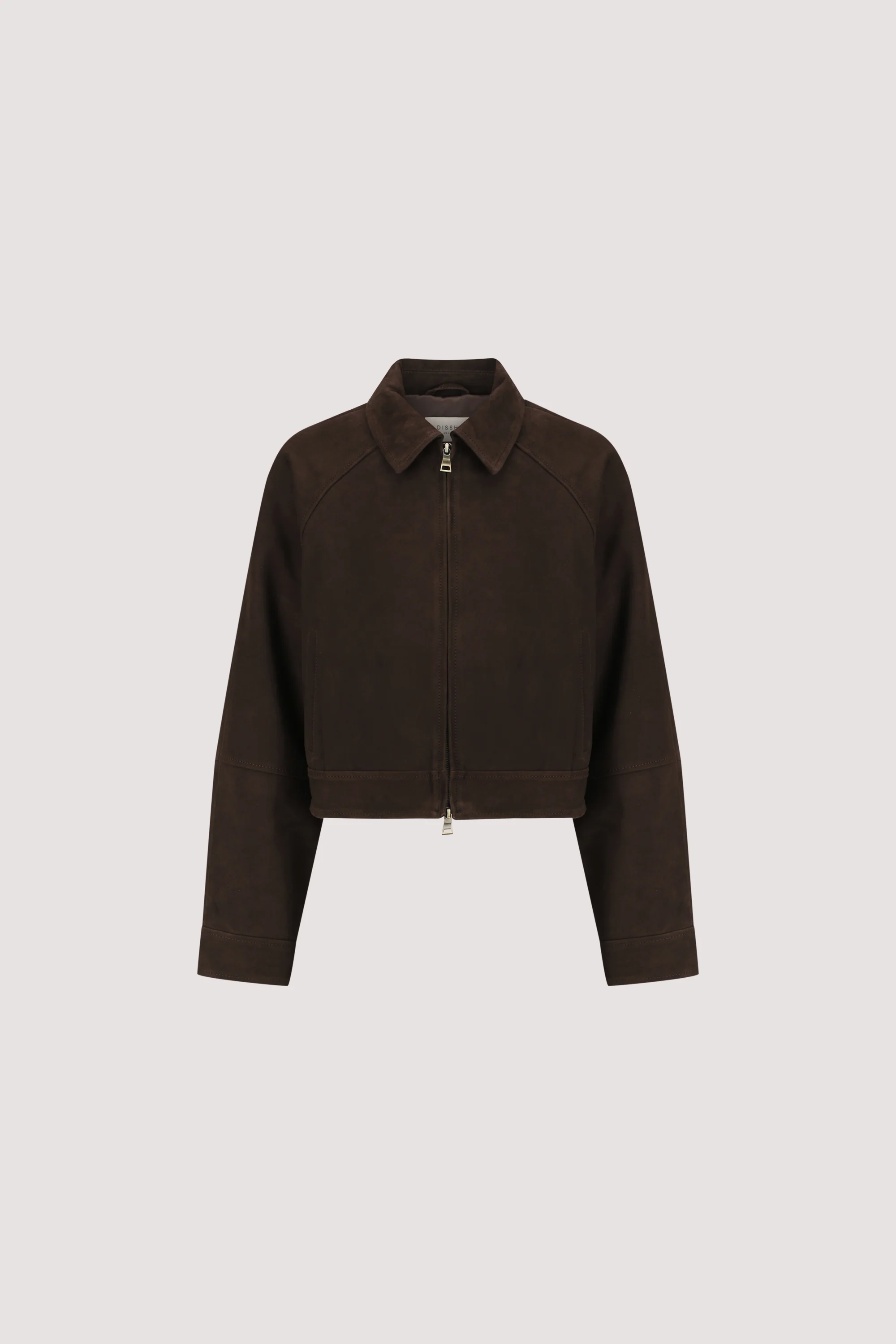 MAEVE BITTER CHOC SUEDE CROPPED JACKET - Image 9