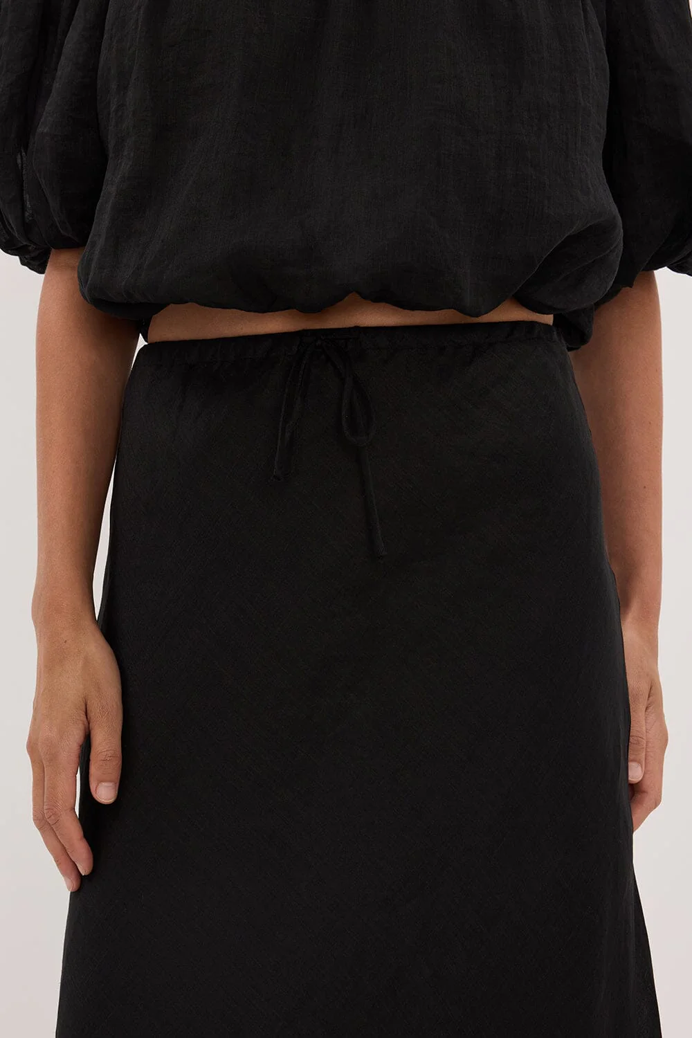 MAISON BLACK RAMIE BIAS MAXI SKIRT - Image 5
