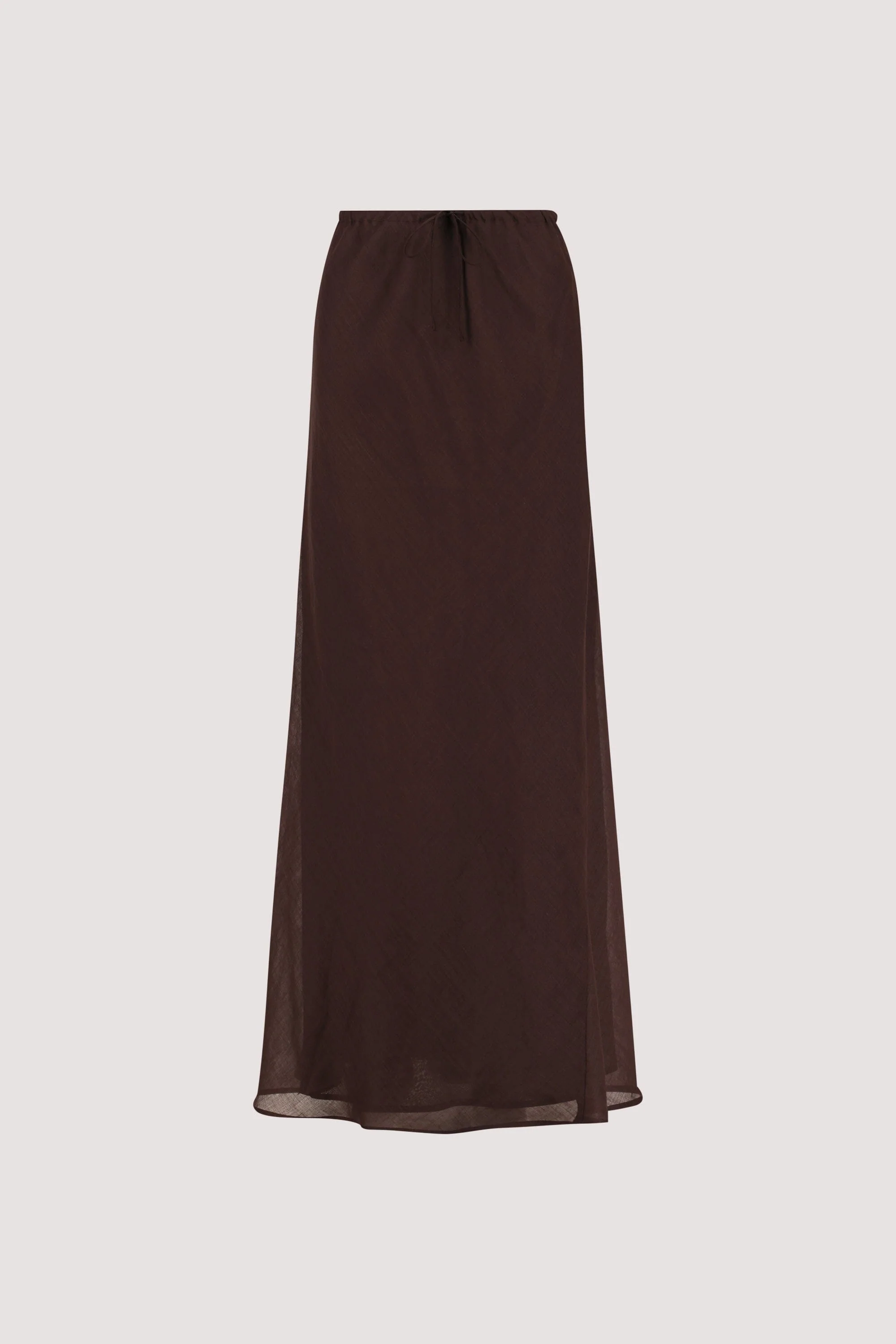 MAISON BURNT CHOC RAMIE BIAS MAXI SKIRT - Image 6