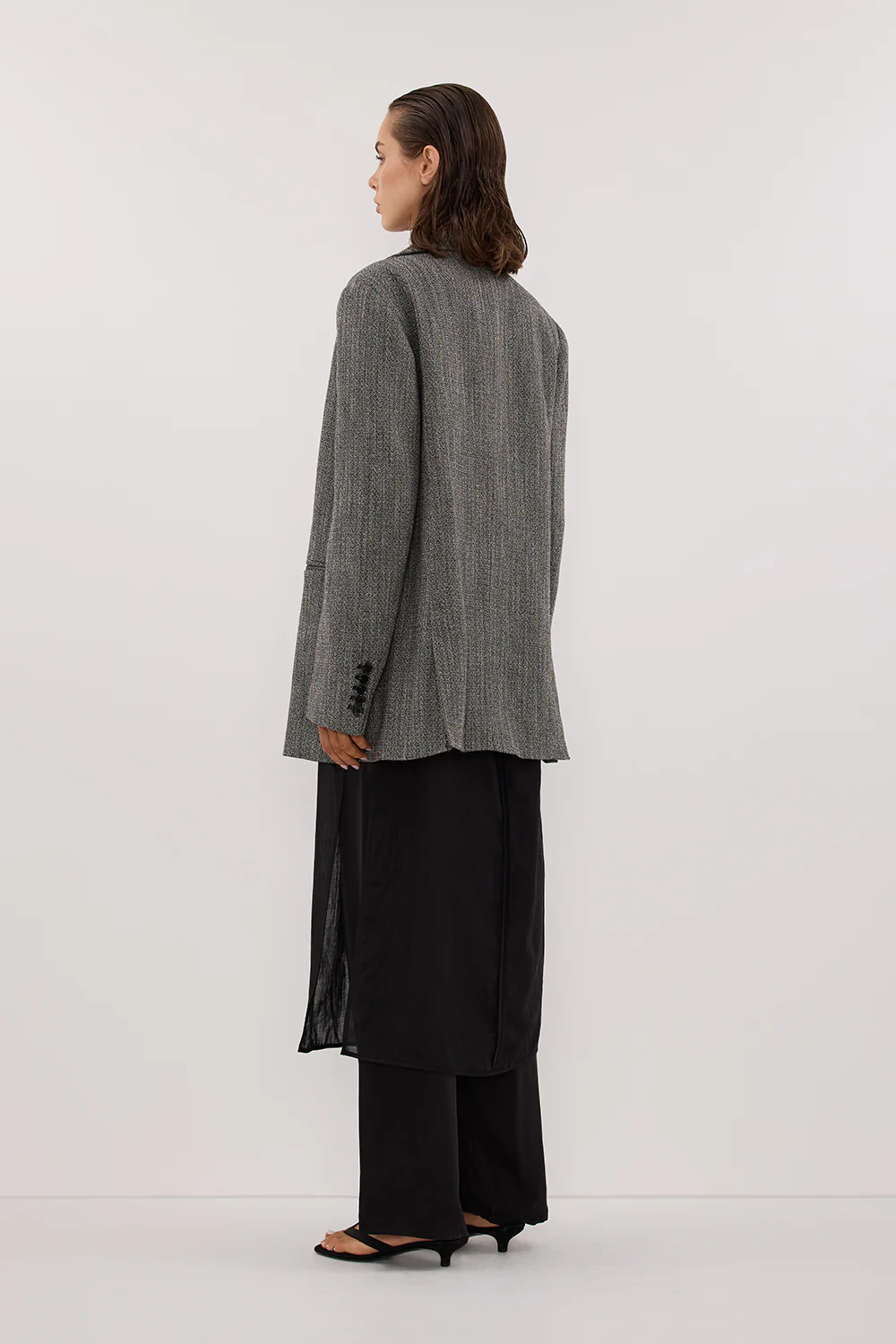 MANHATTAN CHARCOAL TWEED BLAZER - Image 4