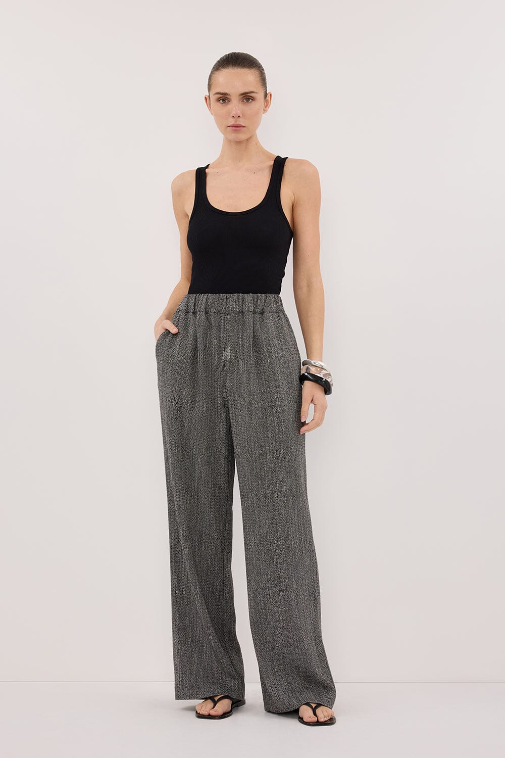 MANHATTAN CHARCOAL TWEED PANT - Image 5