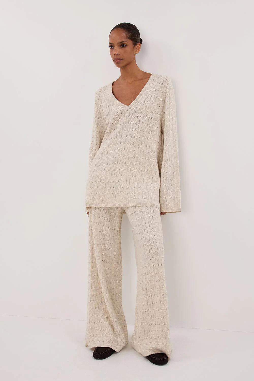 MAREN CHALK CABLE KNIT JUMPER - Image 6