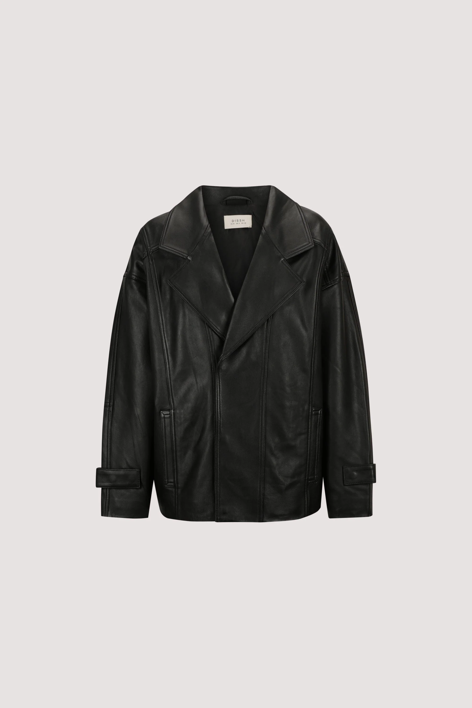 MARGOT BLACK OVERSIZED LEATHER JACKET - Image 7
