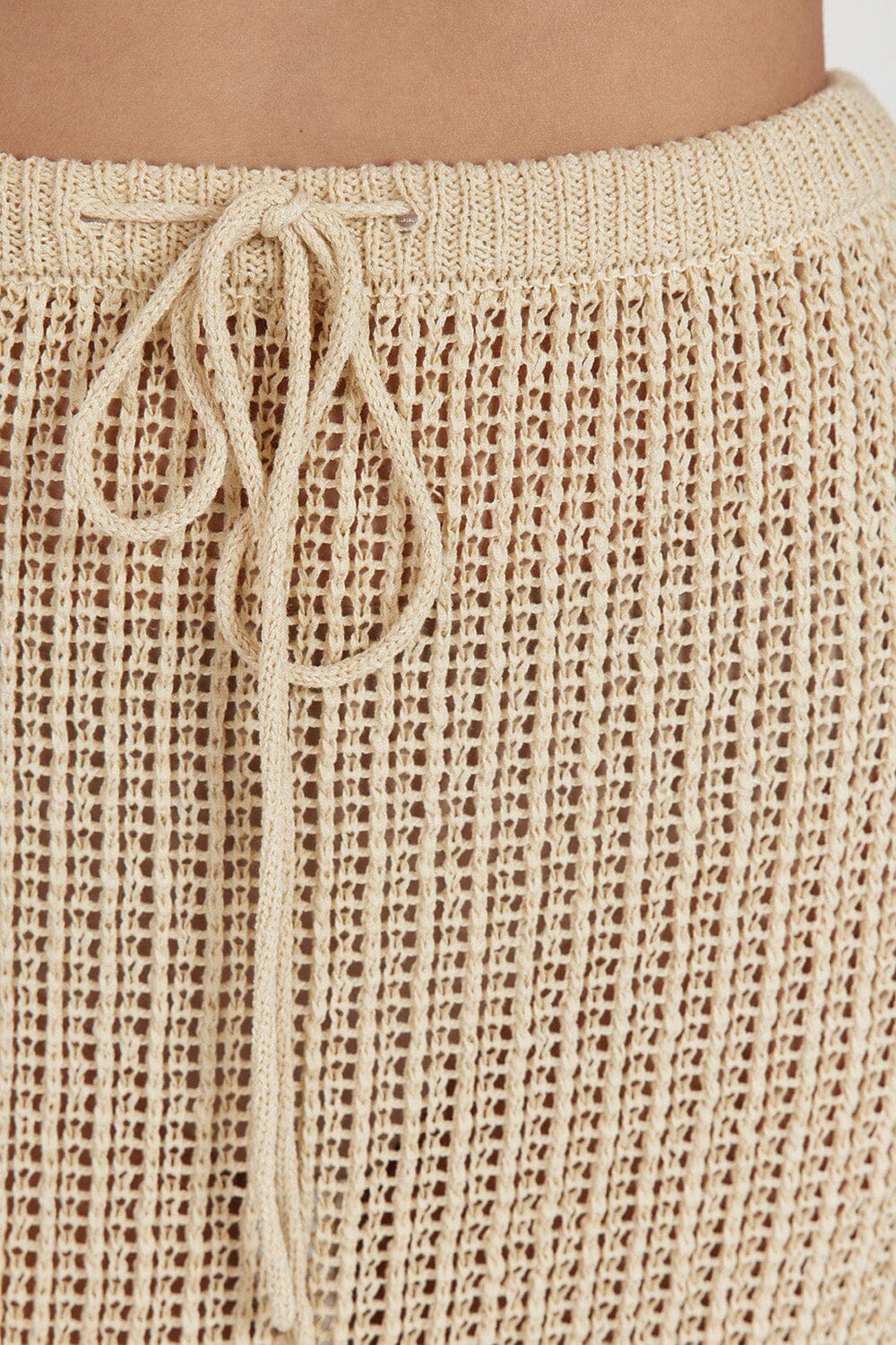 MARGOT WHEAT CROCHET MIDI SKIRT - Image 5