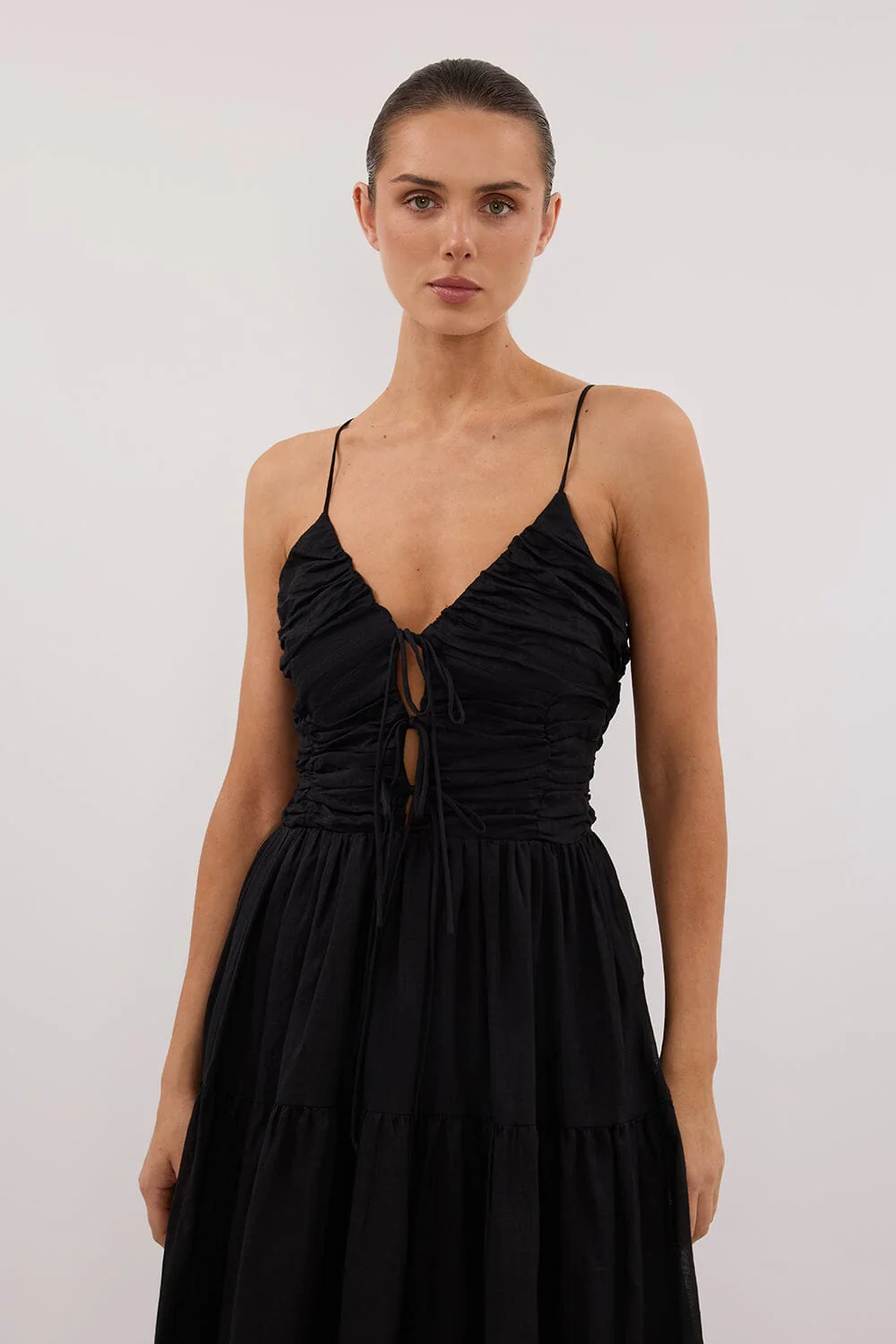 MARNIE BLACK RAMIE MIDI DRESS - Image 6