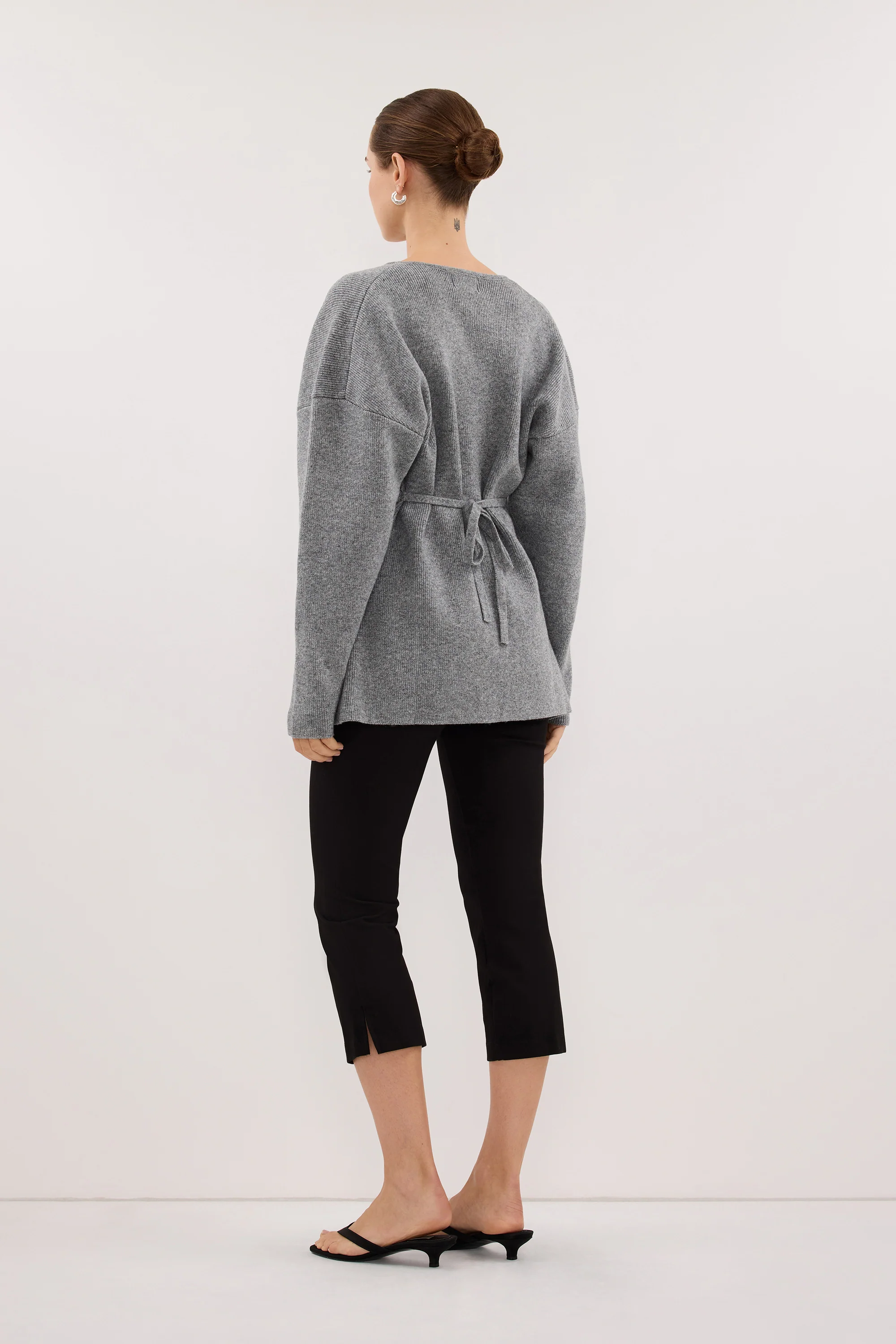 MARTHA GREY MARLE CINCHED CARDIGAN - Image 5
