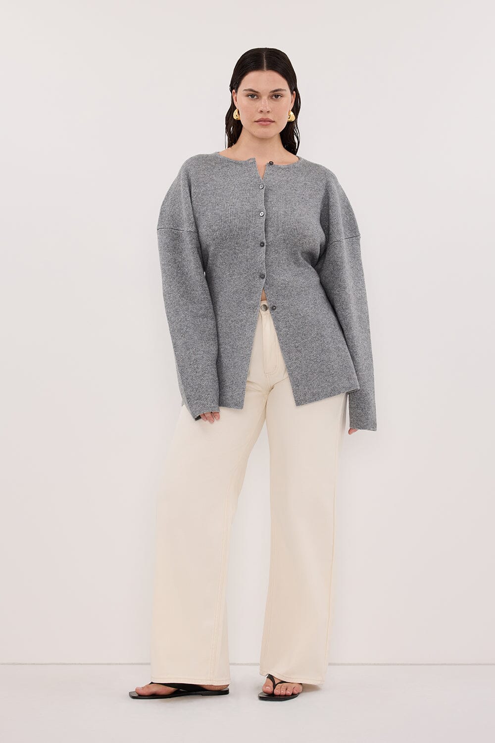 MARTHA GREY MARLE CINCHED CARDIGAN - Image 7