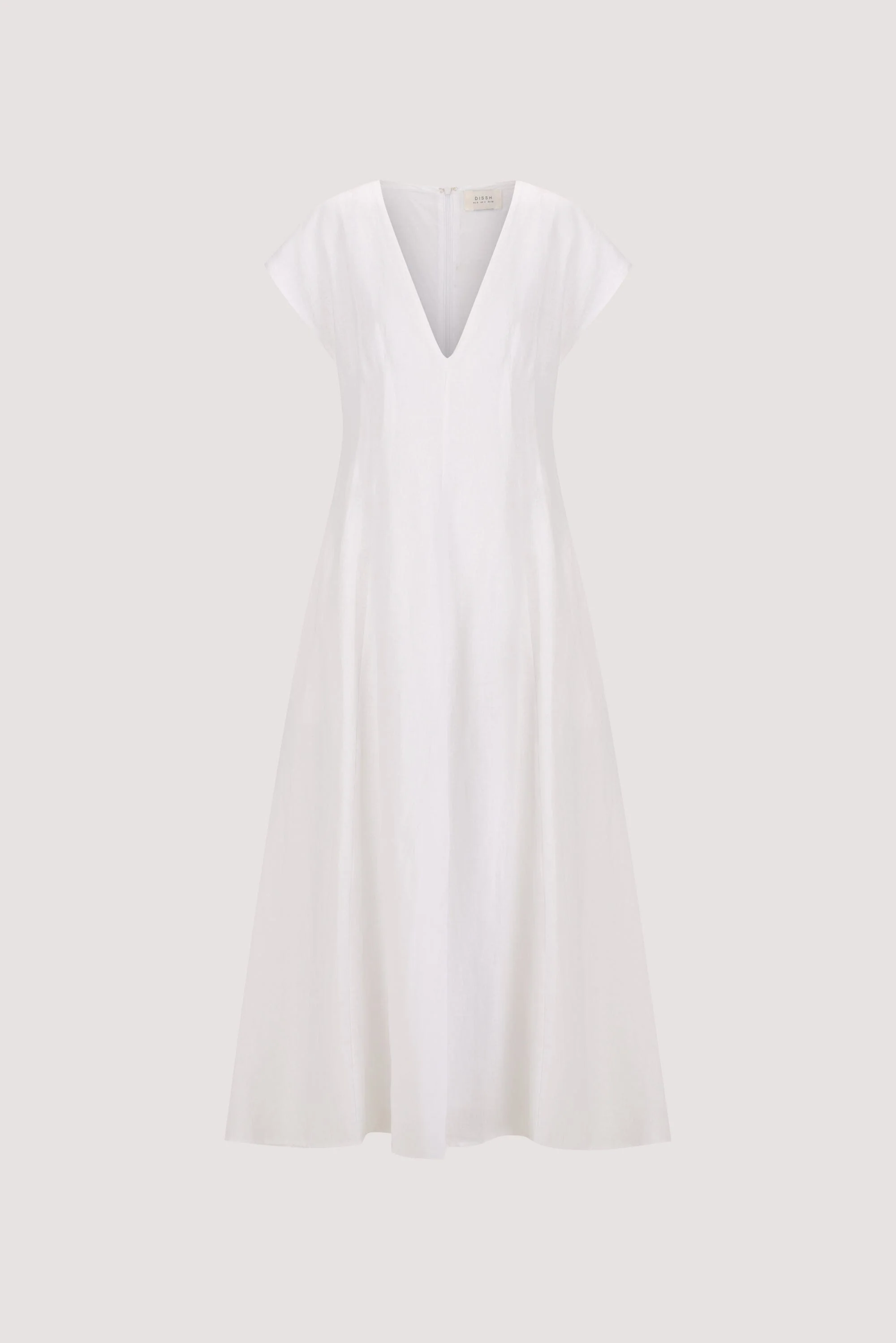 MATISSE WHITE LINEN MIDI DRESS - Image 6