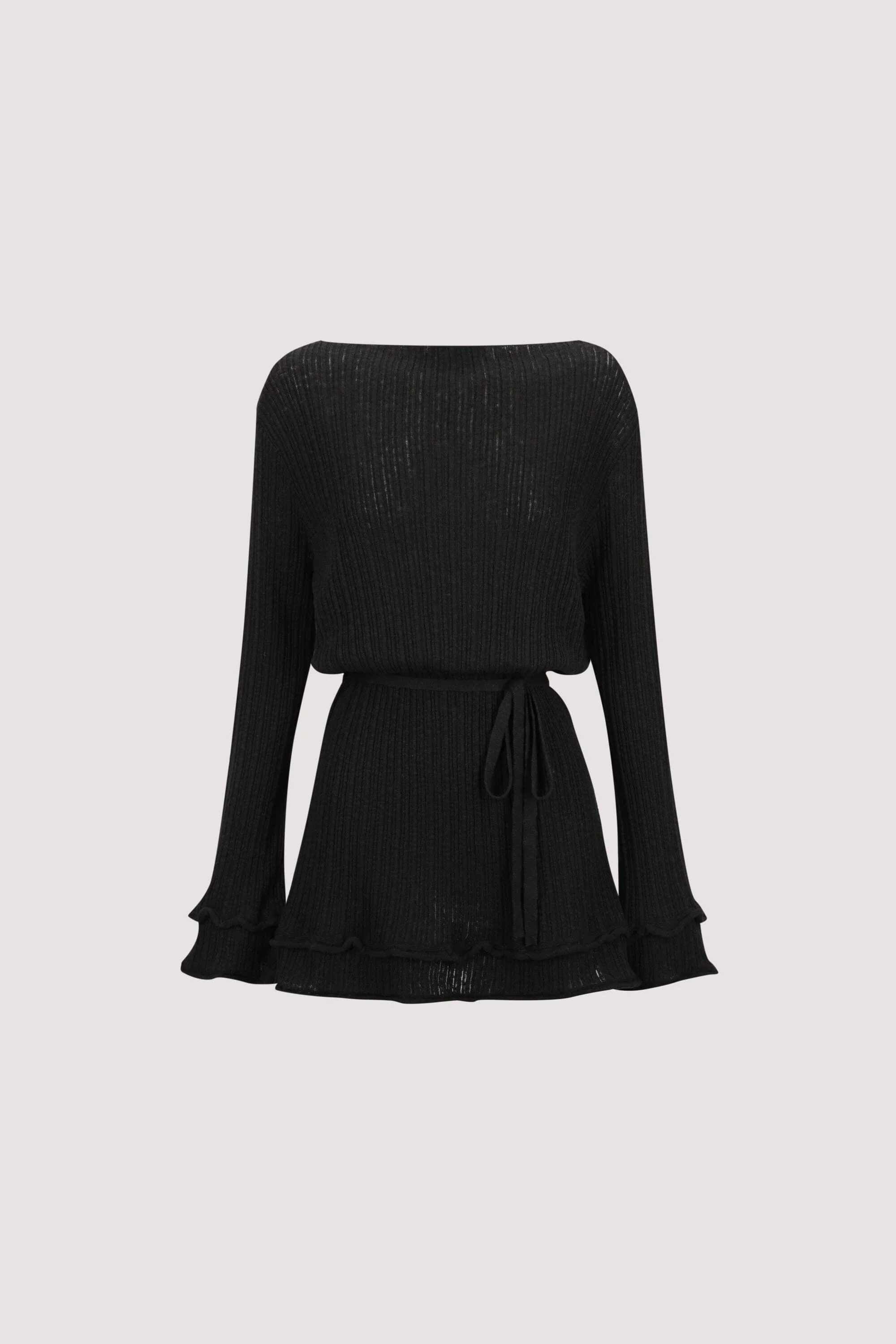MAX BLACK KNIT MINI DRESS - Image 8