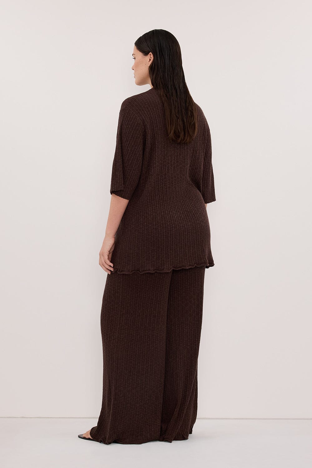 MAX CHOC LONGLINE KNIT TEE - Image 7