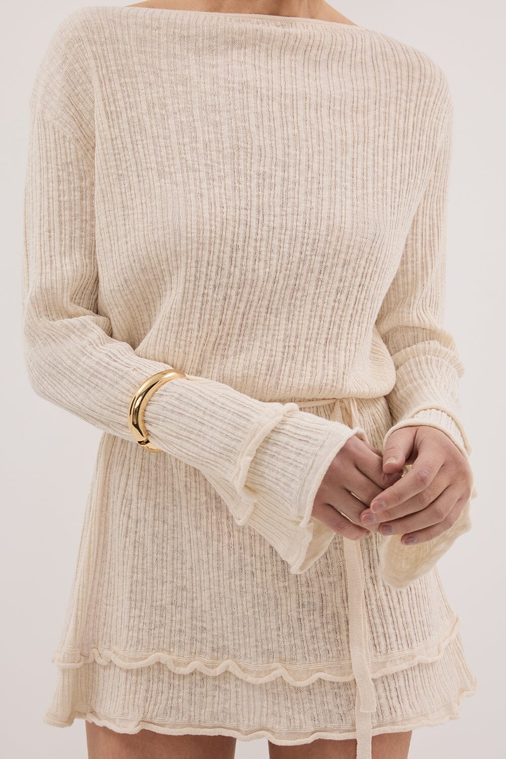 MAX NATURAL KNIT MINI DRESS - Image 5