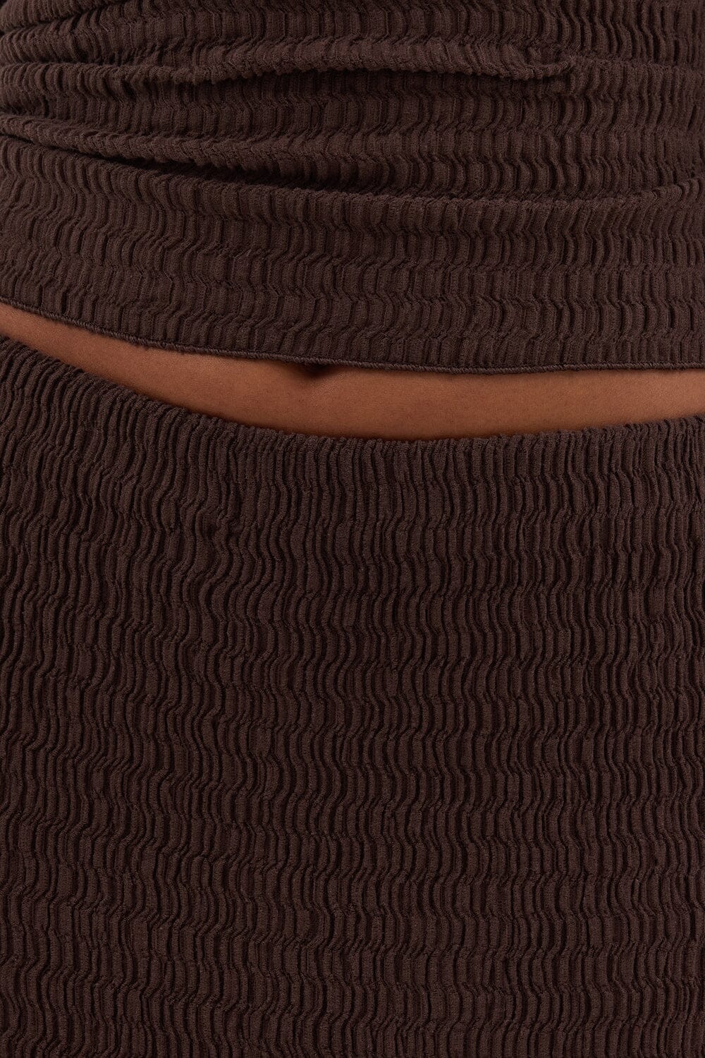 MELISSA CHOCOLATE KNIT MIDI SKIRT - Image 6
