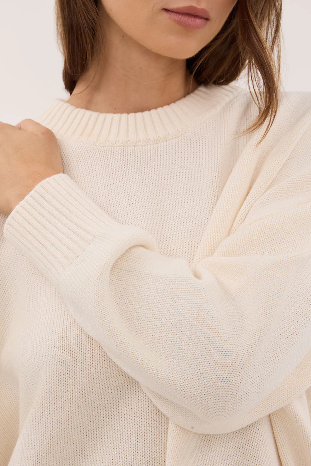 MILA CREAM CREW NECK KNIT JUMPER - Image 5