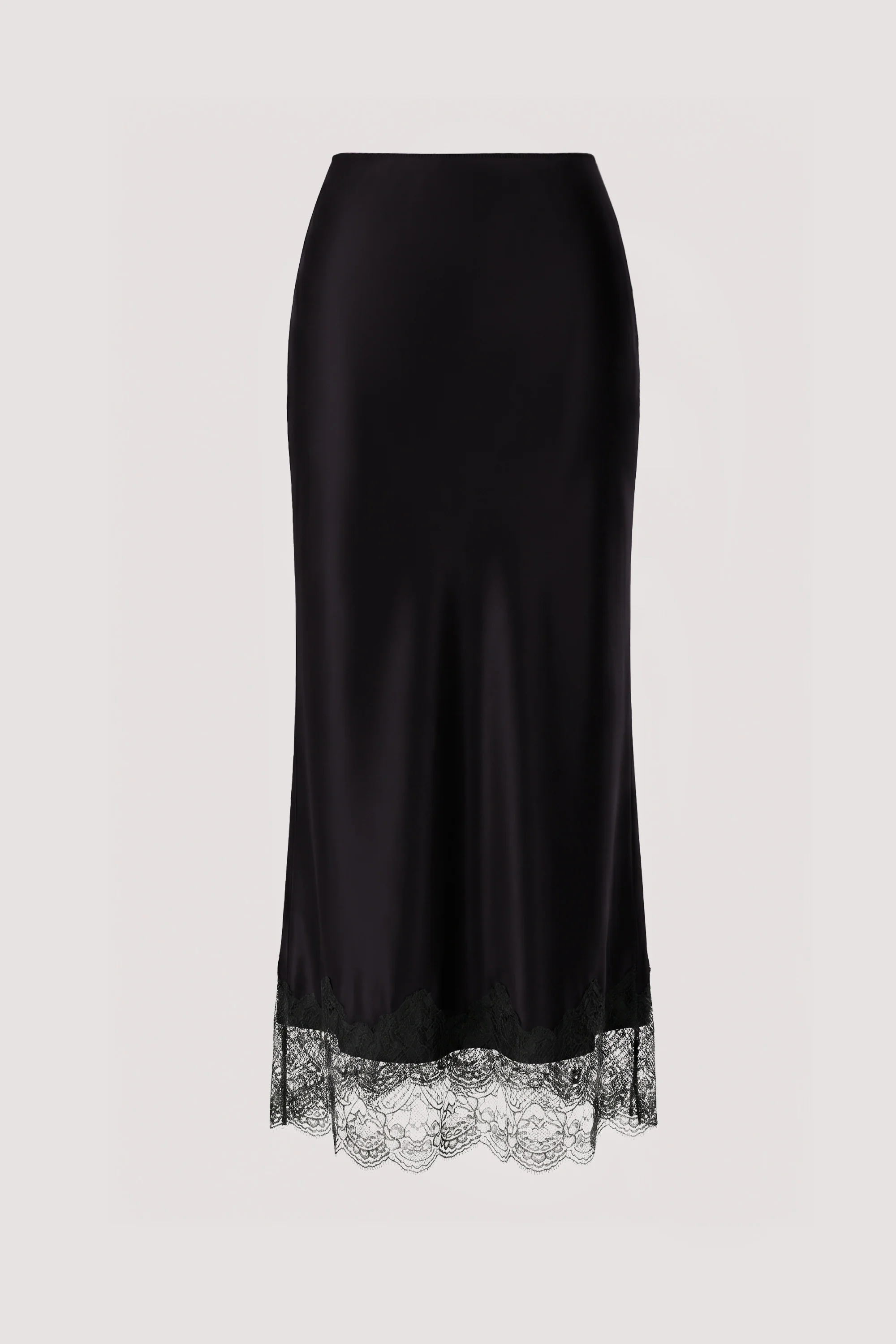 MINA BLACK CUPRO LACE MIDI SKIRT - Image 8