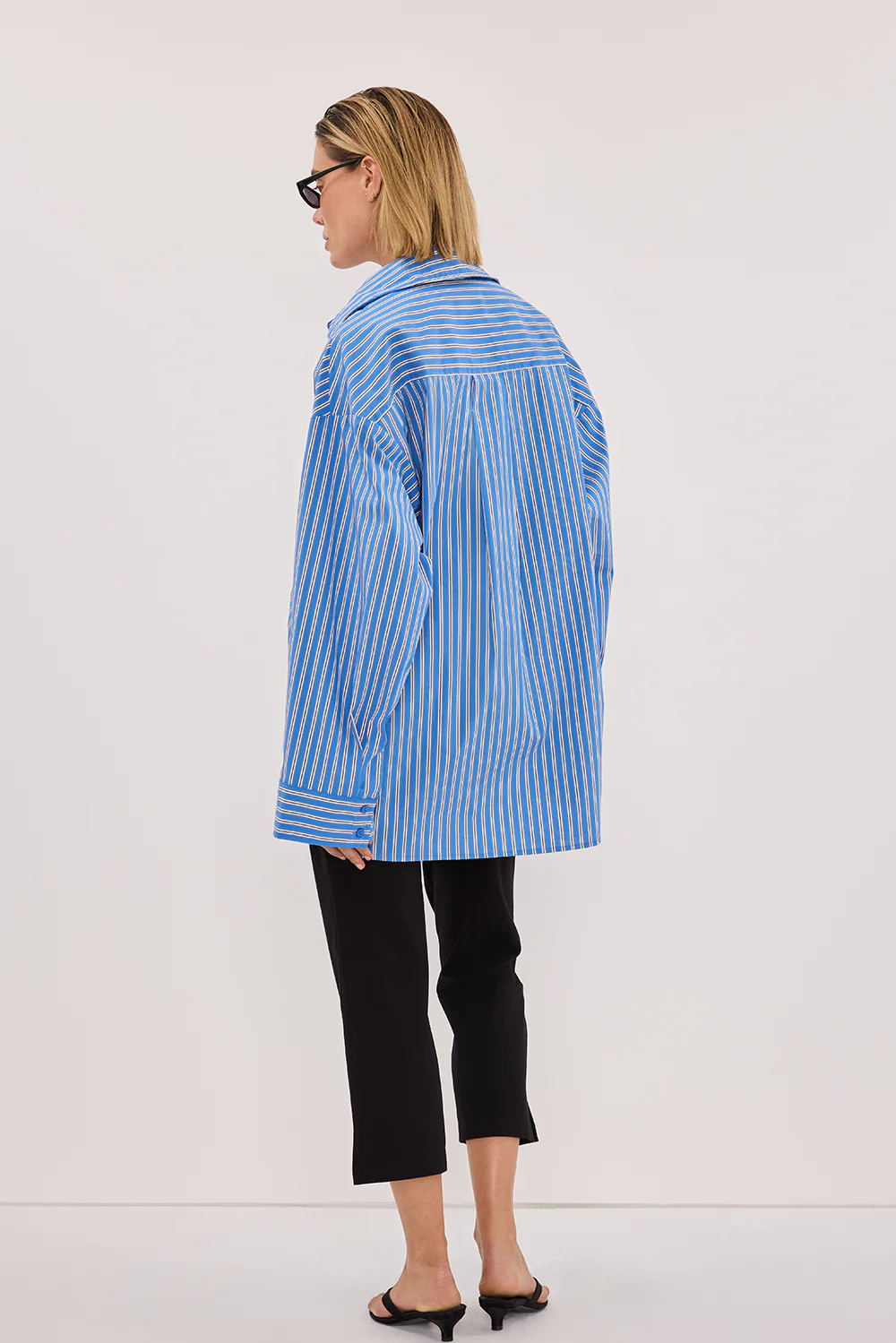 MISHA AZURE BLUE STRIPE SHIRT - Image 5