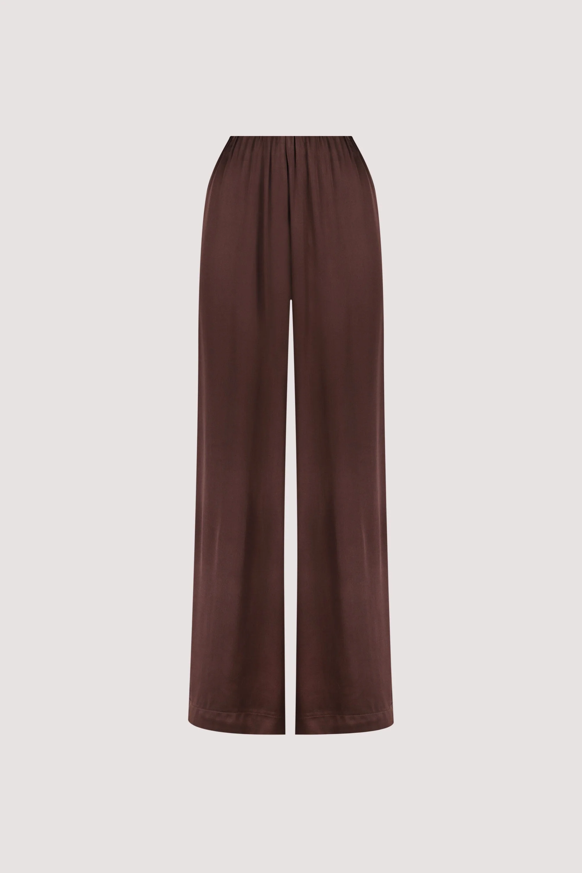MONICA BITTER CHOC SATIN PANT - Image 6