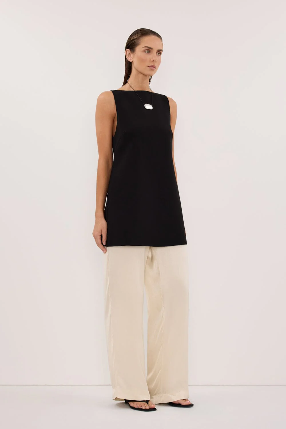 MONICA CREAM SATIN PANT - Image 3