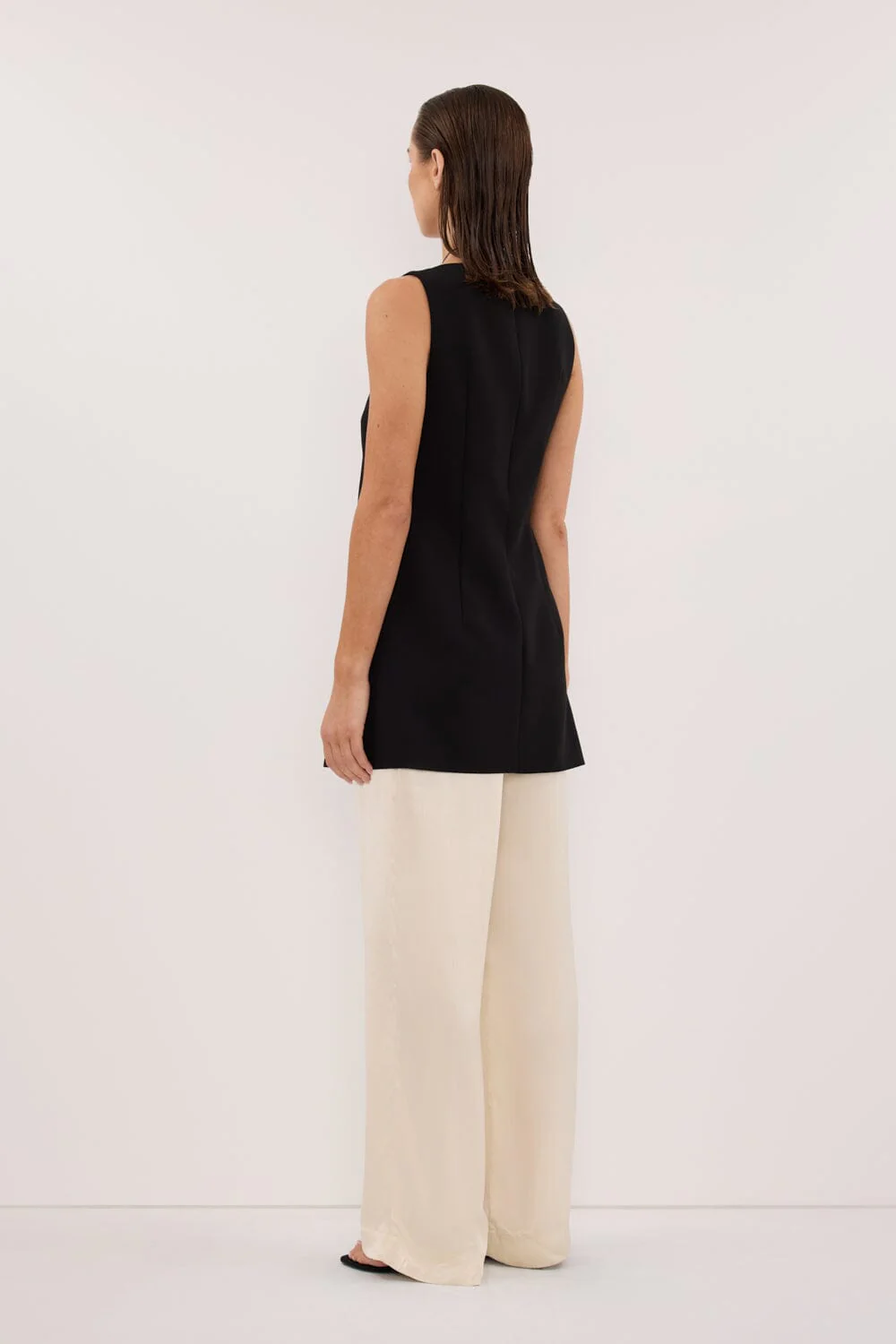 MONICA CREAM SATIN PANT - Image 4