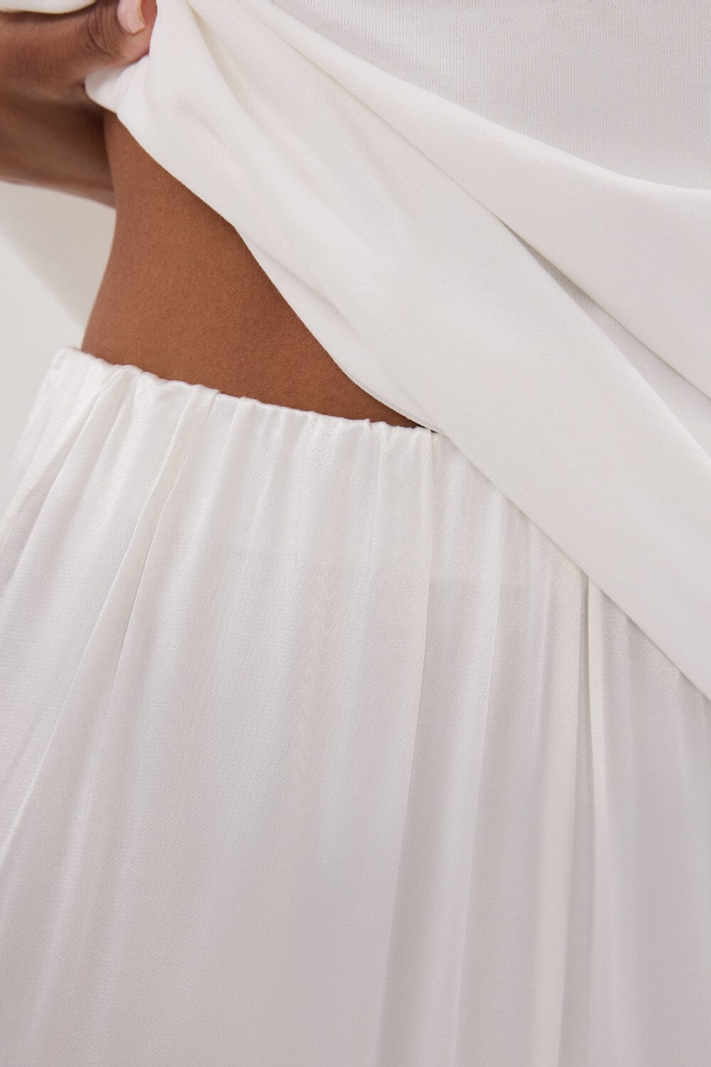 MONICA WHITE SATIN PANT - Image 5
