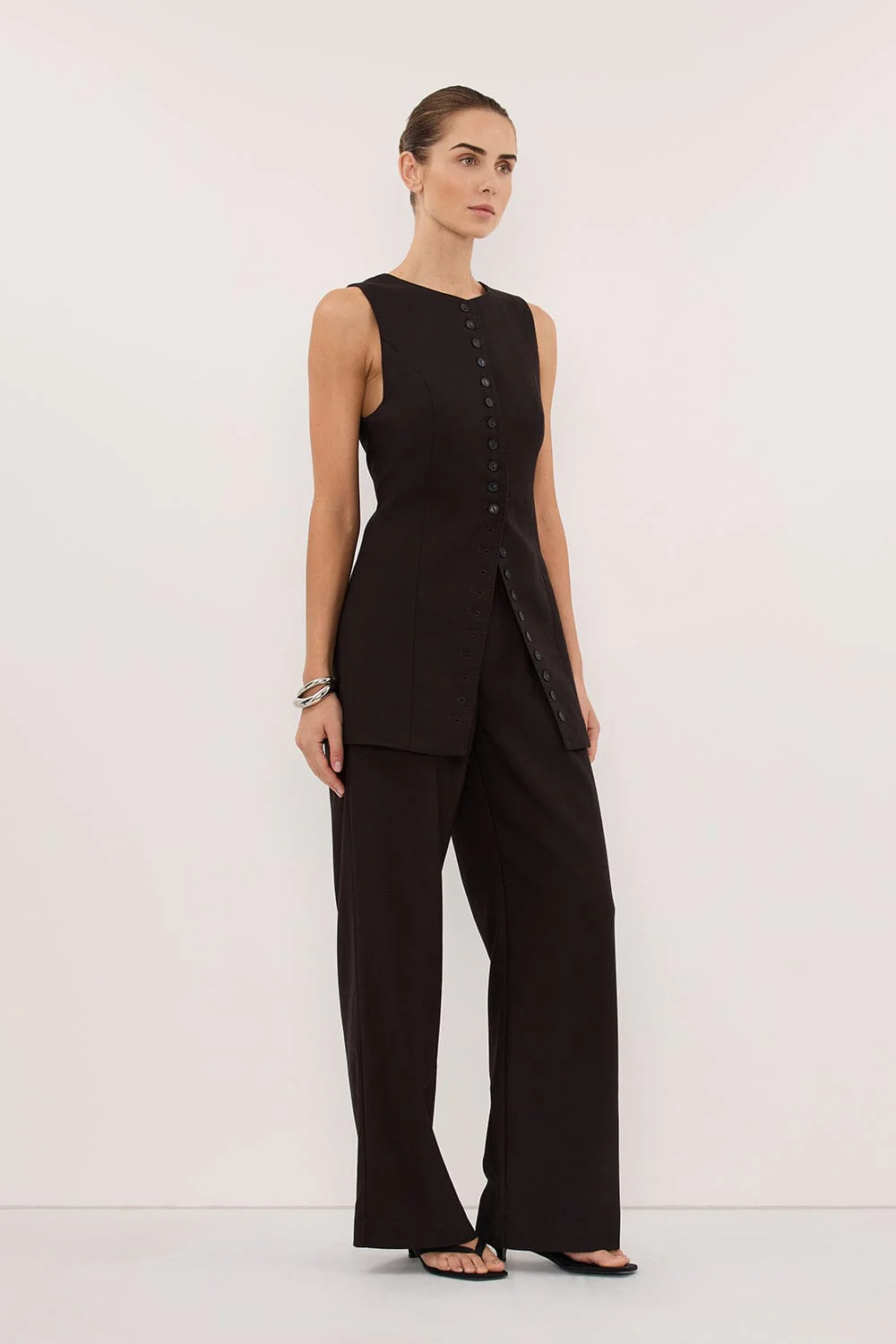 MONIQUE PEAT CHOC TAILORED VEST - Image 8