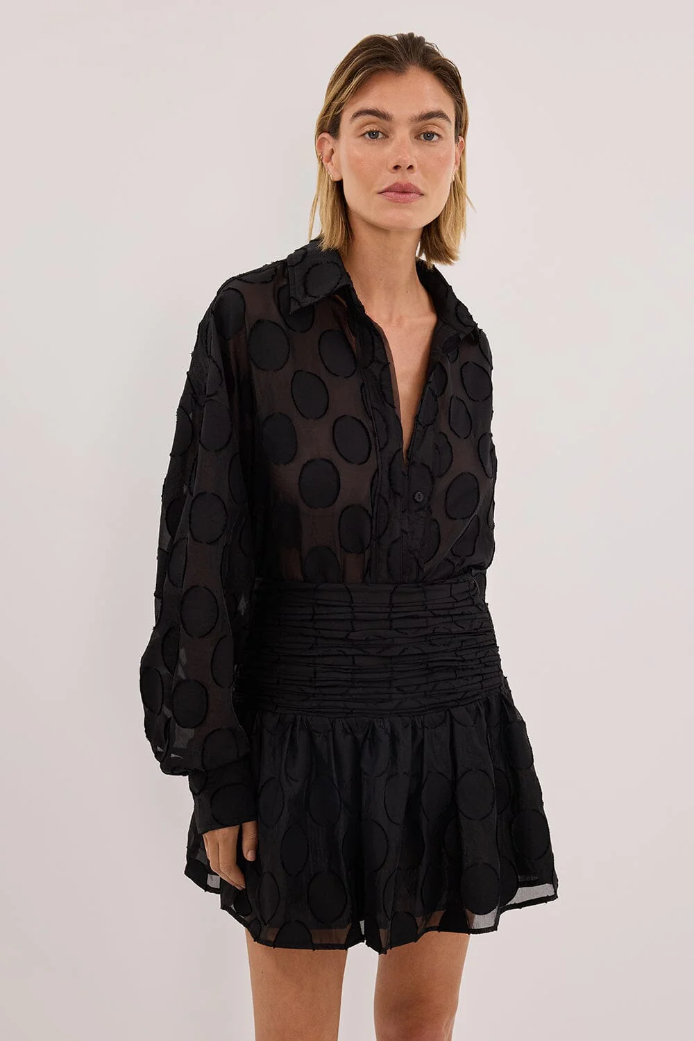 MONTANA BLACK LONG SLEEVE JACQUARD SHIRT - Image 2