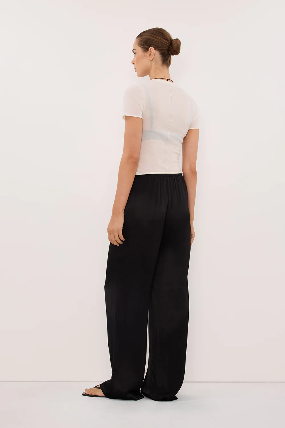 MYA BLACK SATIN PANT - Image 5
