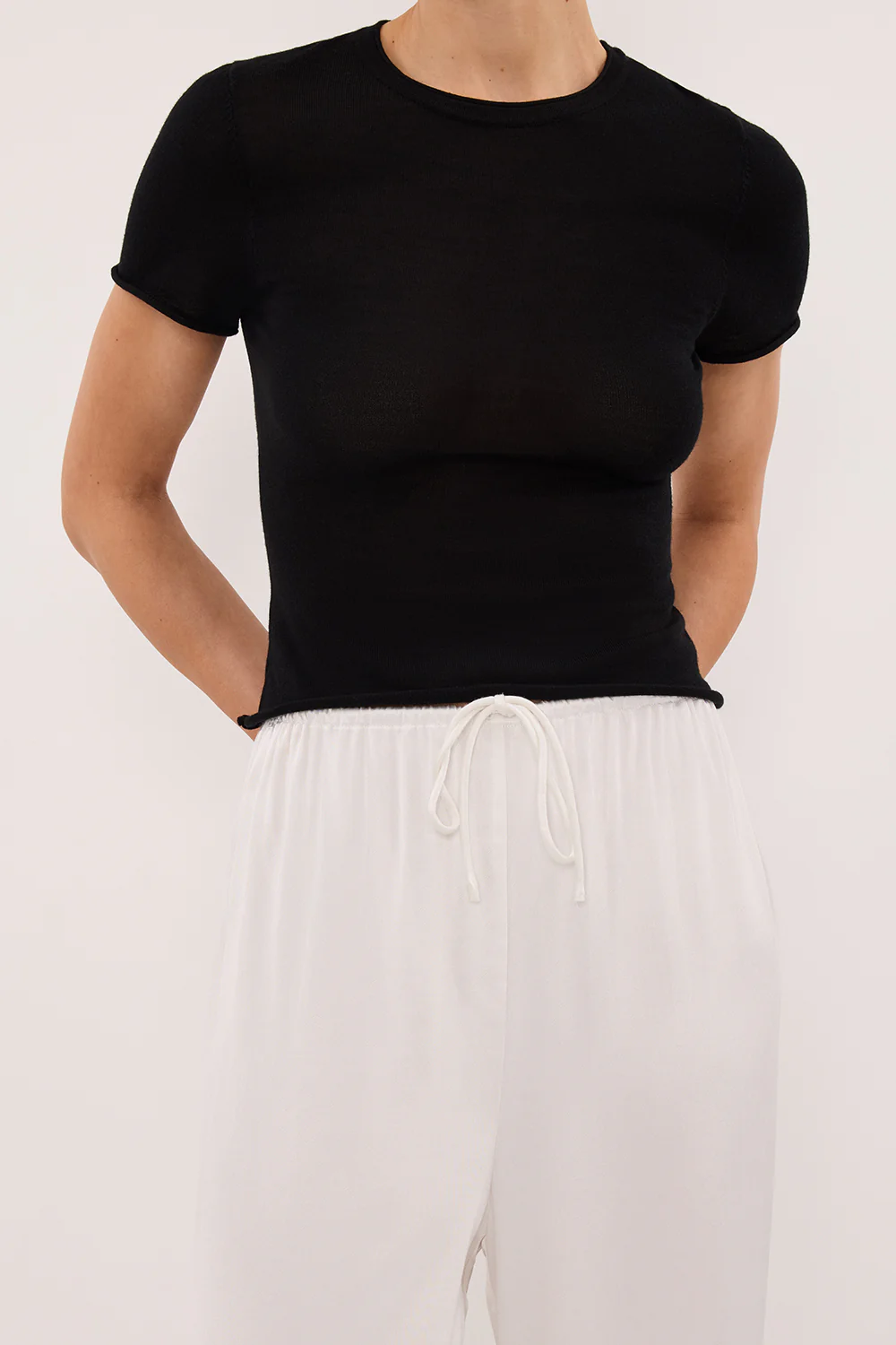 MYA WHITE SATIN PANT - Image 6