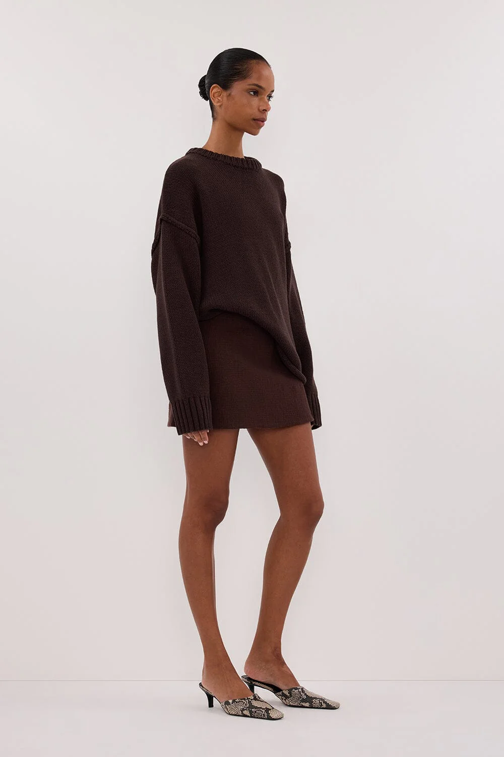 NIEVE CHOCOLATE MINI SKORT - Image 3
