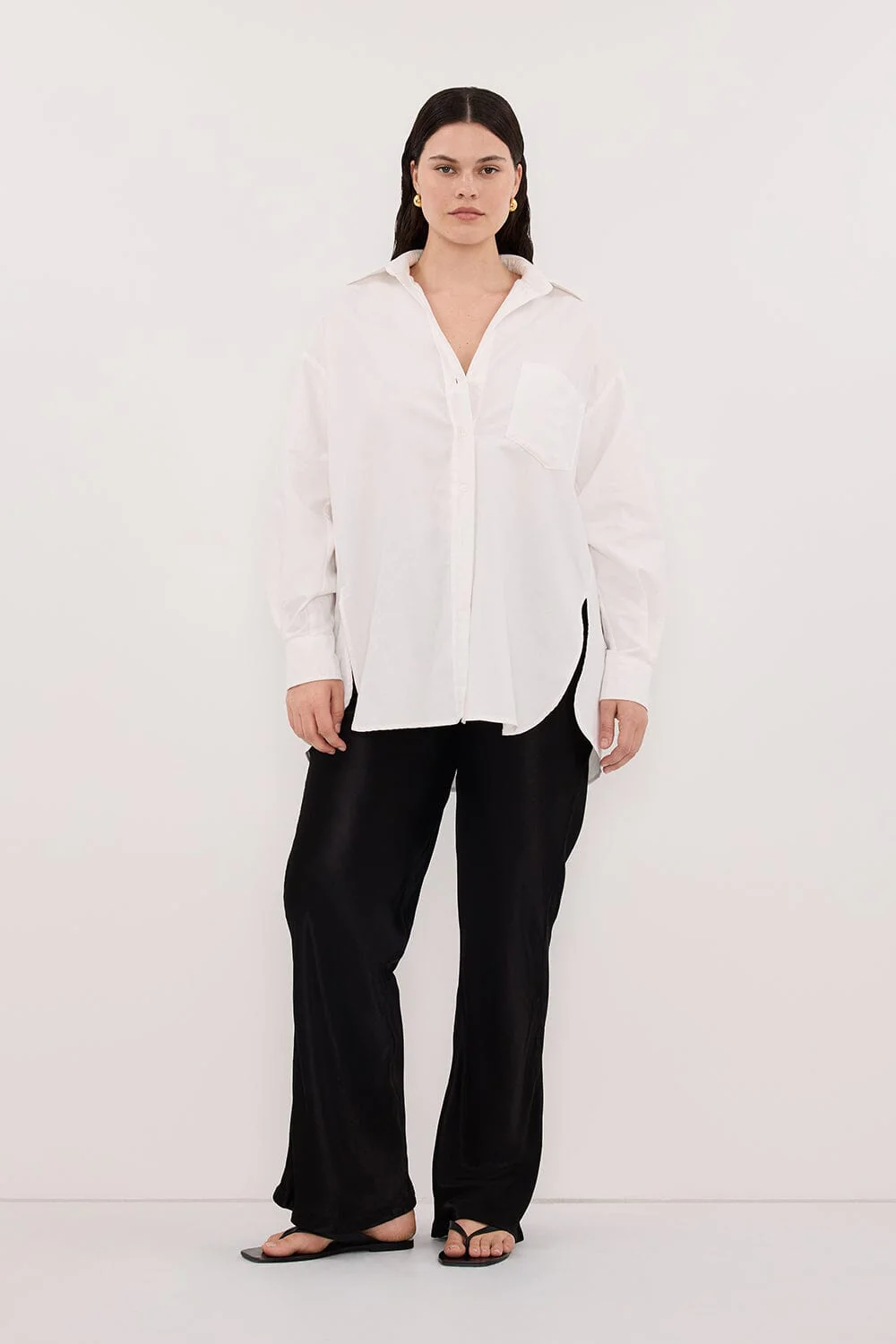 NIKKI BLACK SATIN BIAS PANT - Image 7