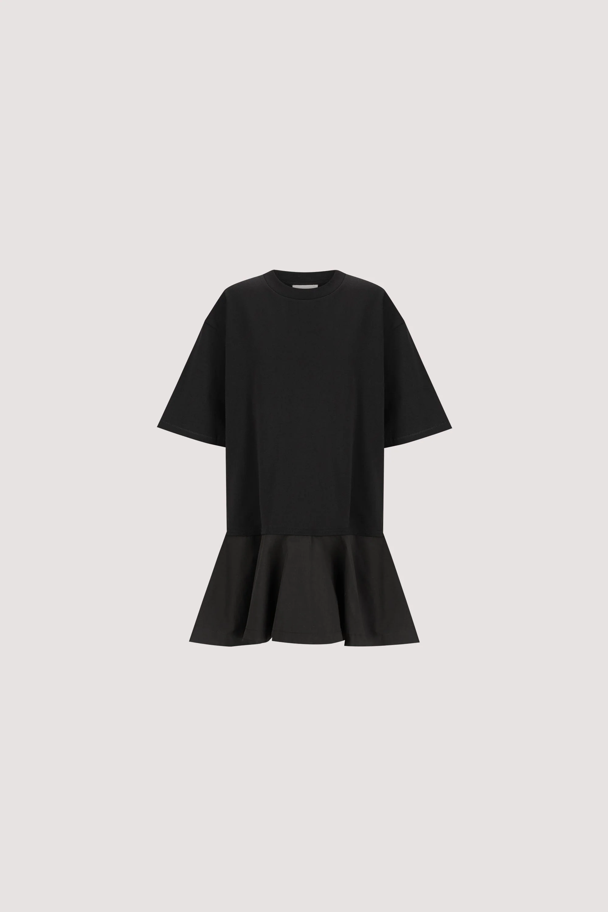 NOAH BLACK SHORT SLEEVE RUFFLE MINI DRESS - Image 6