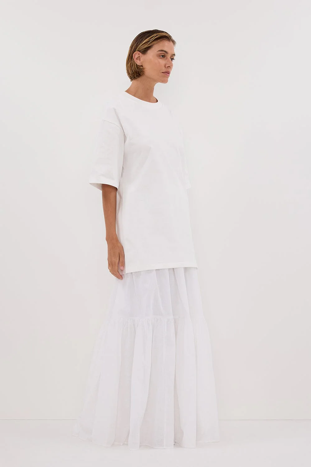 NOAH WHITE LONGLINE TEE - Image 3
