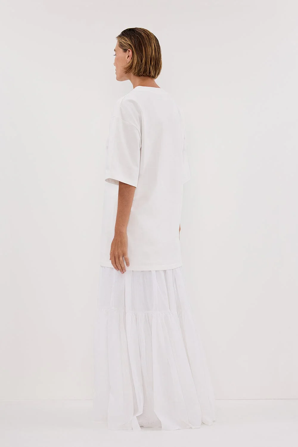 NOAH WHITE LONGLINE TEE - Image 4