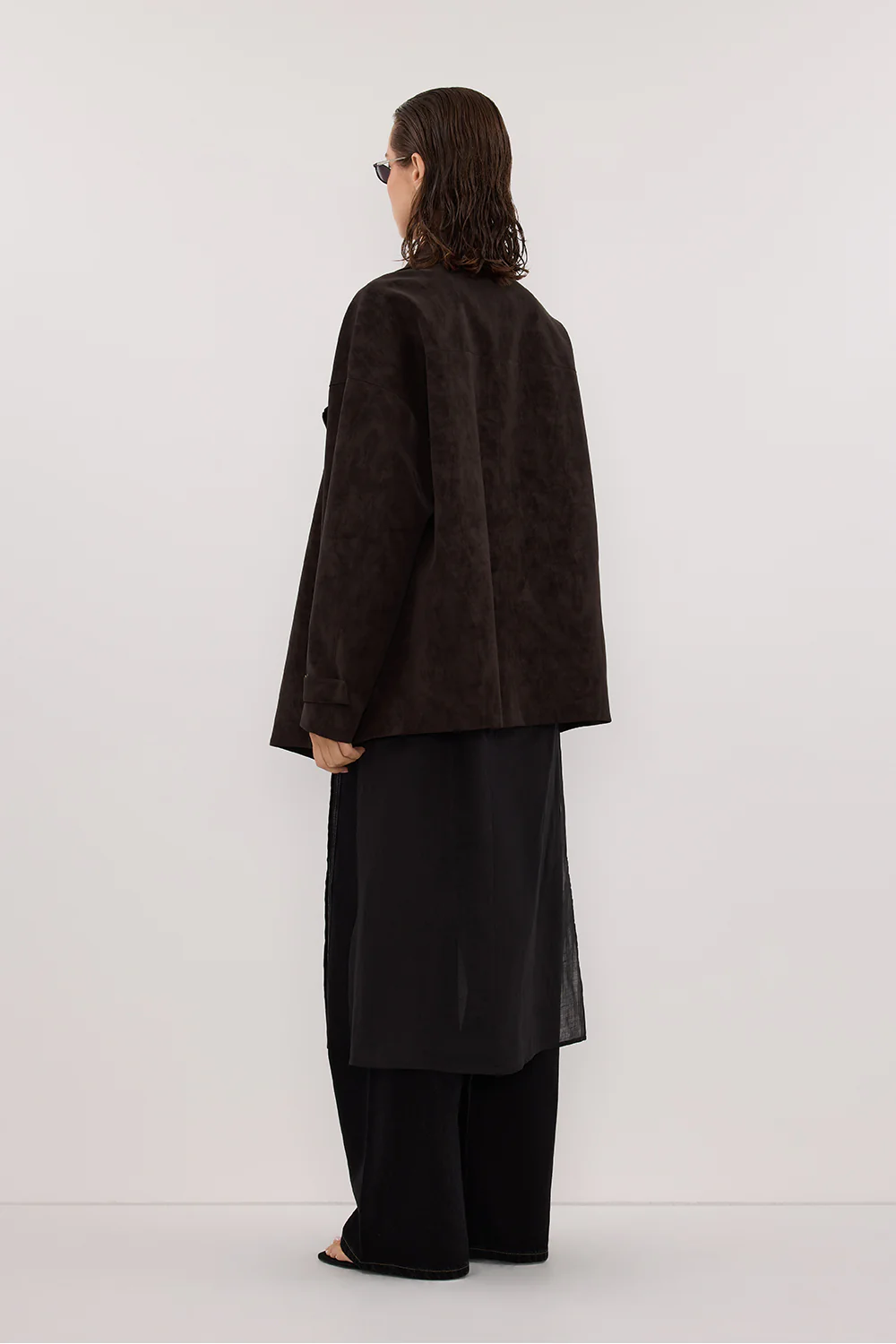 OAKLAND CHOC OVERSIZED FAUX SUEDE JACKET - Image 4