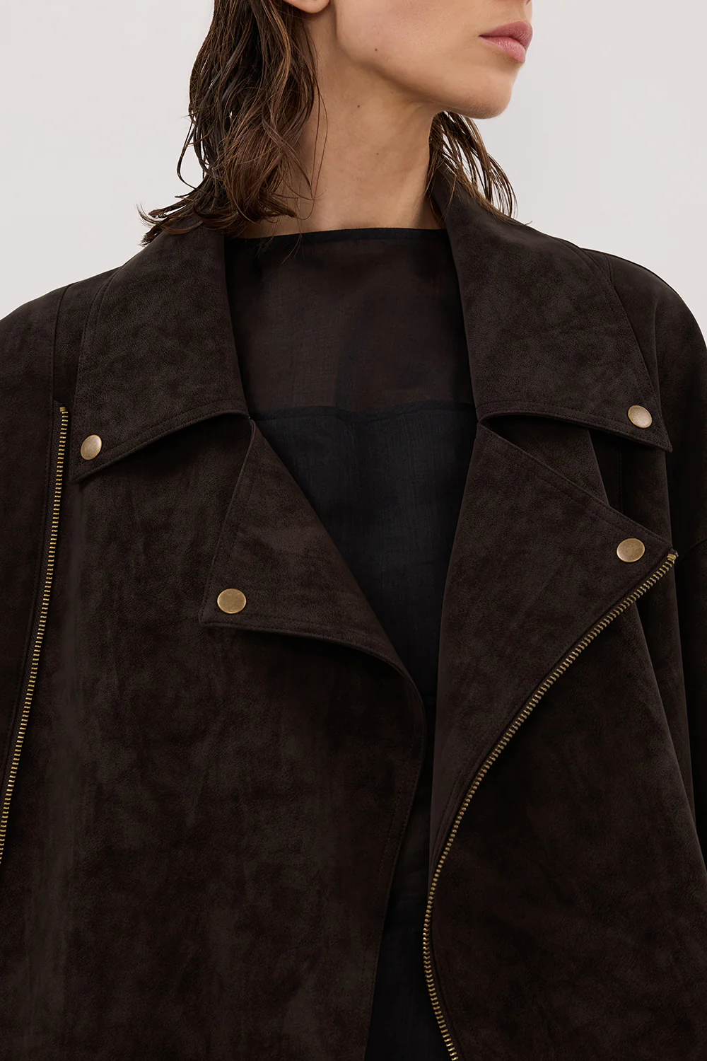 OAKLAND CHOC OVERSIZED FAUX SUEDE JACKET - Image 5