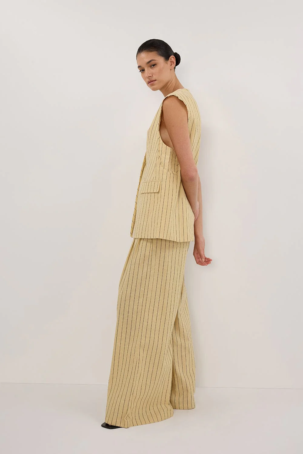 OLLIE DUNE STRIPE WIDE LEG PANT - Image 7