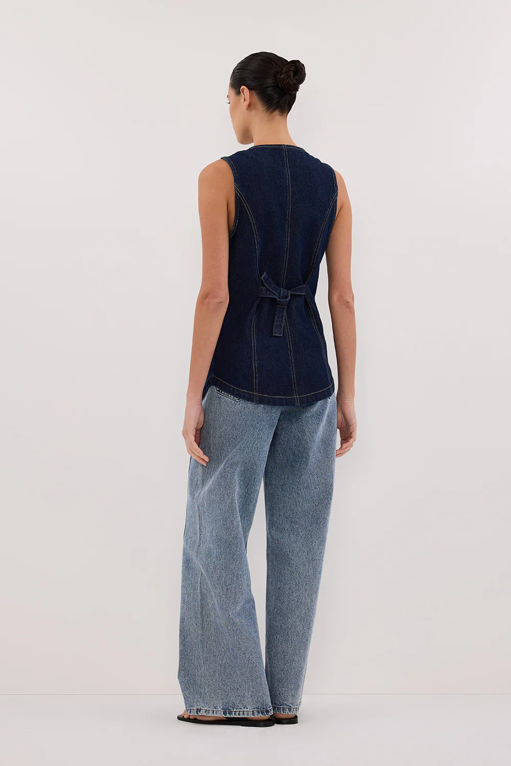 OLLY INDIGO DENIM VEST - Image 4