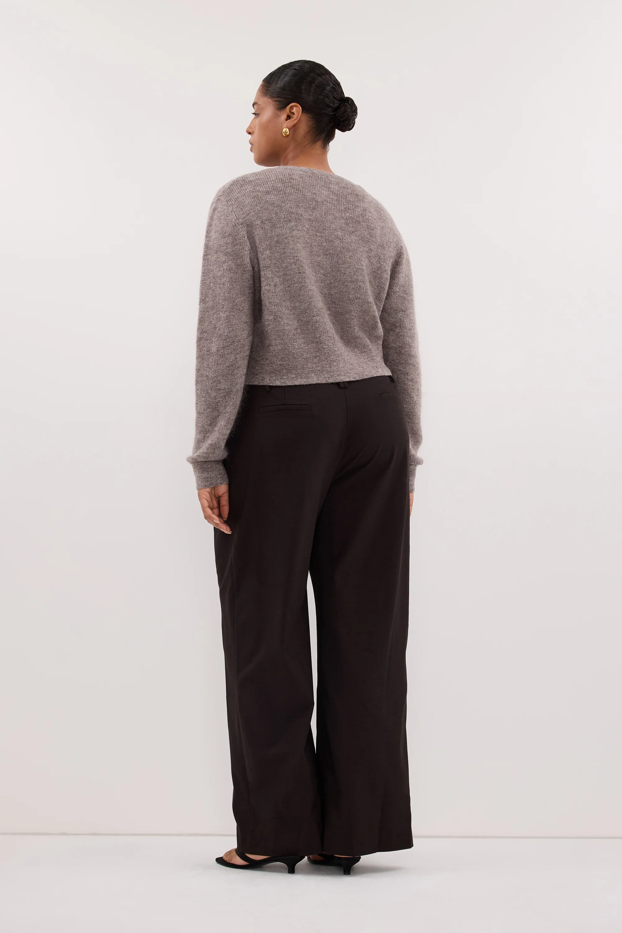 ONYX TAUPE MARLE KNIT CARDIGAN - Image 7