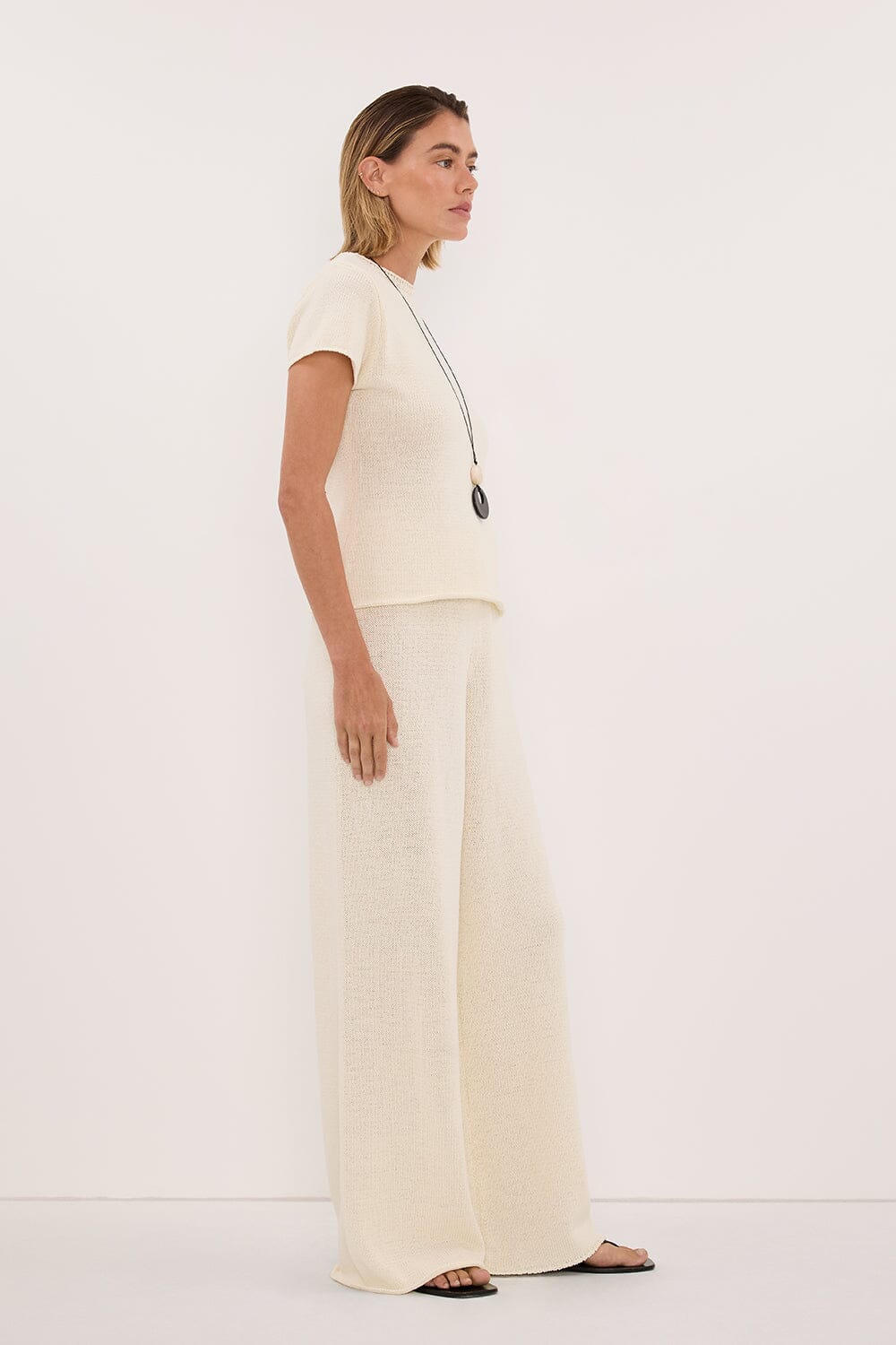 ORIA NATURAL COTTON KNIT PANT - Image 3