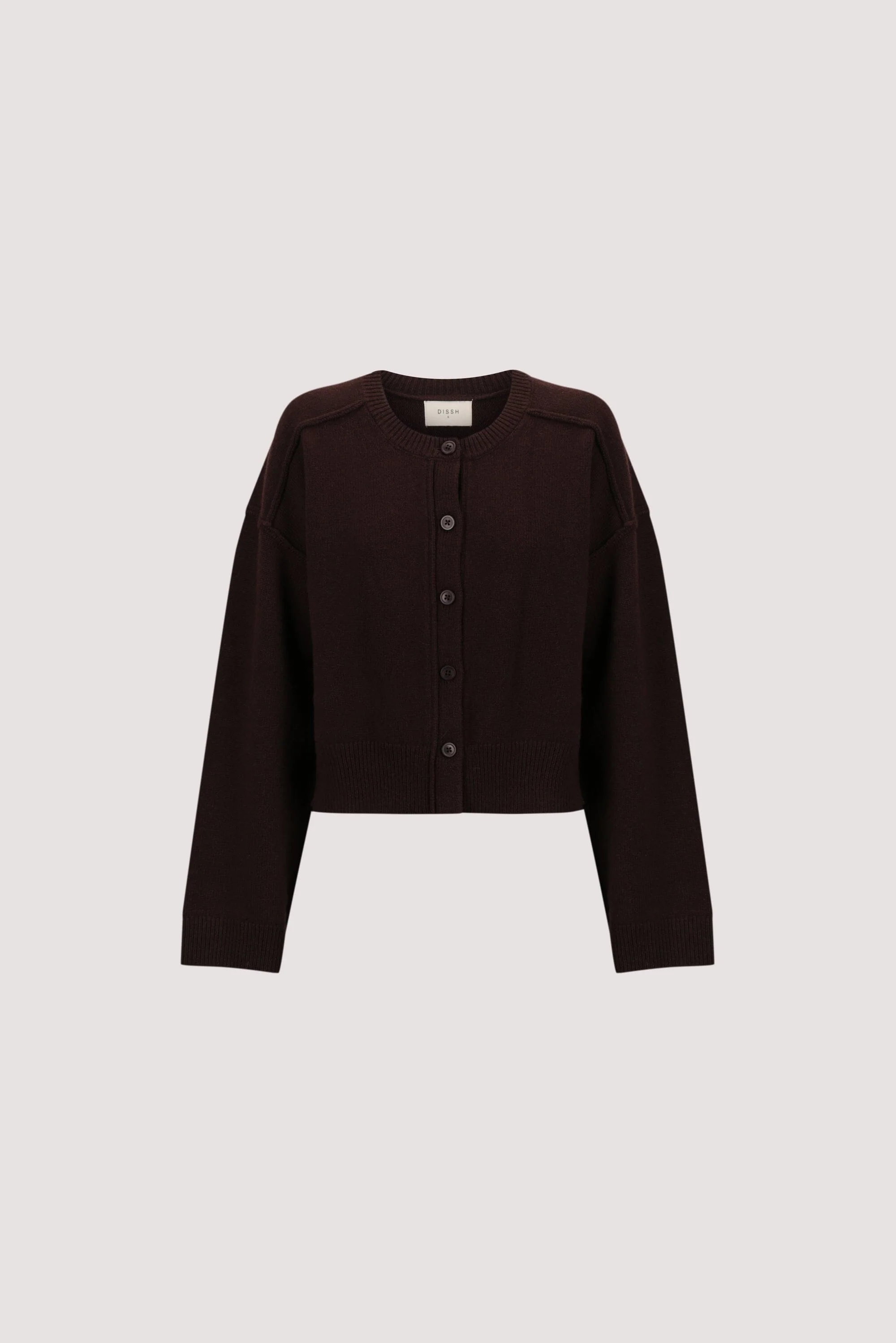 PAIGE CHOC WOOL KNIT CARDIGAN - Image 5