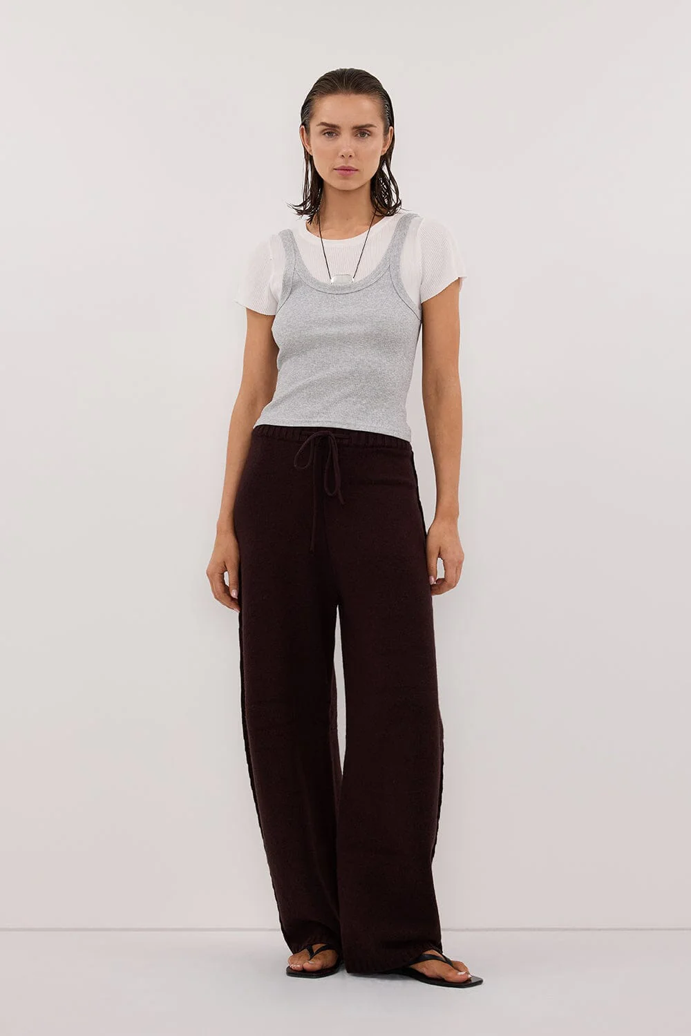 PAIGE CHOC WOOL KNIT PANT - Image 6
