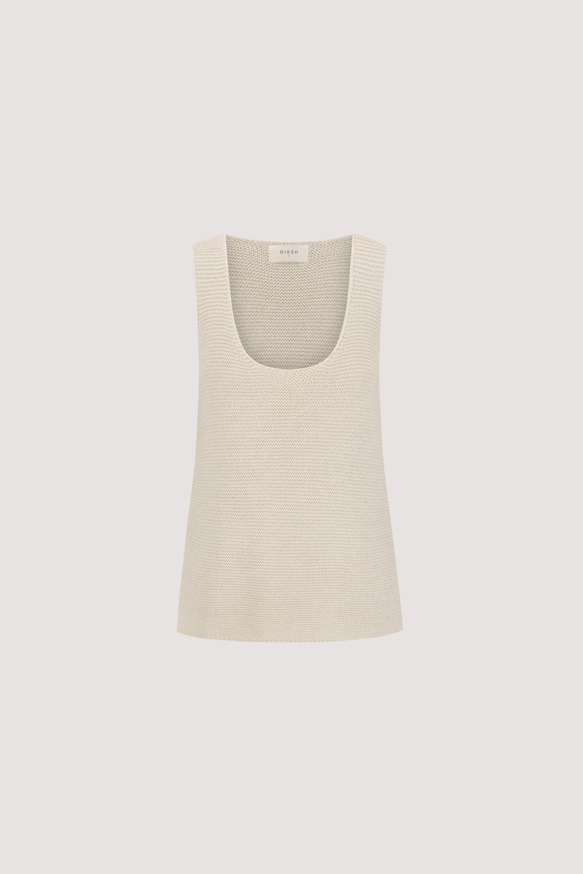 PEARL NATURAL SLEEVELESS SCOOP KNIT TOP - Image 8