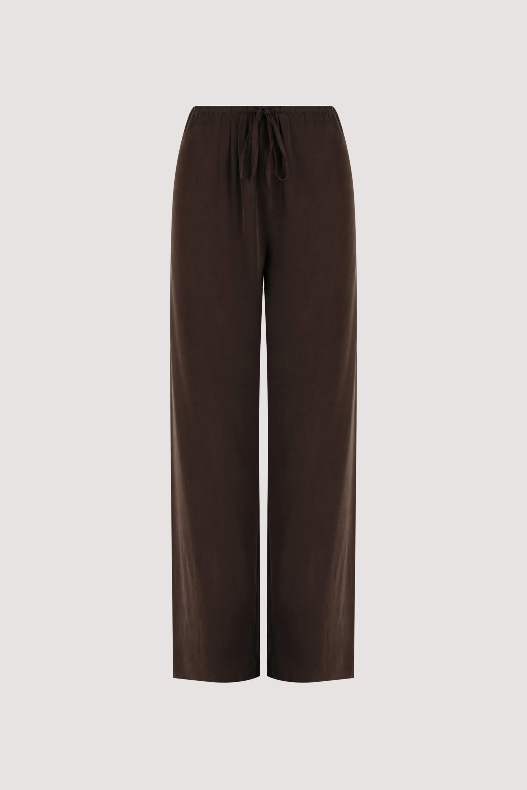 PERCY BITTER CHOC SILK PANT - Image 7