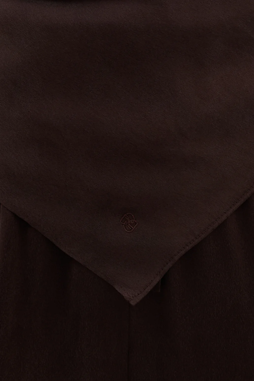 PERCY BITTER CHOC SILK SCARF TOP - Image 6