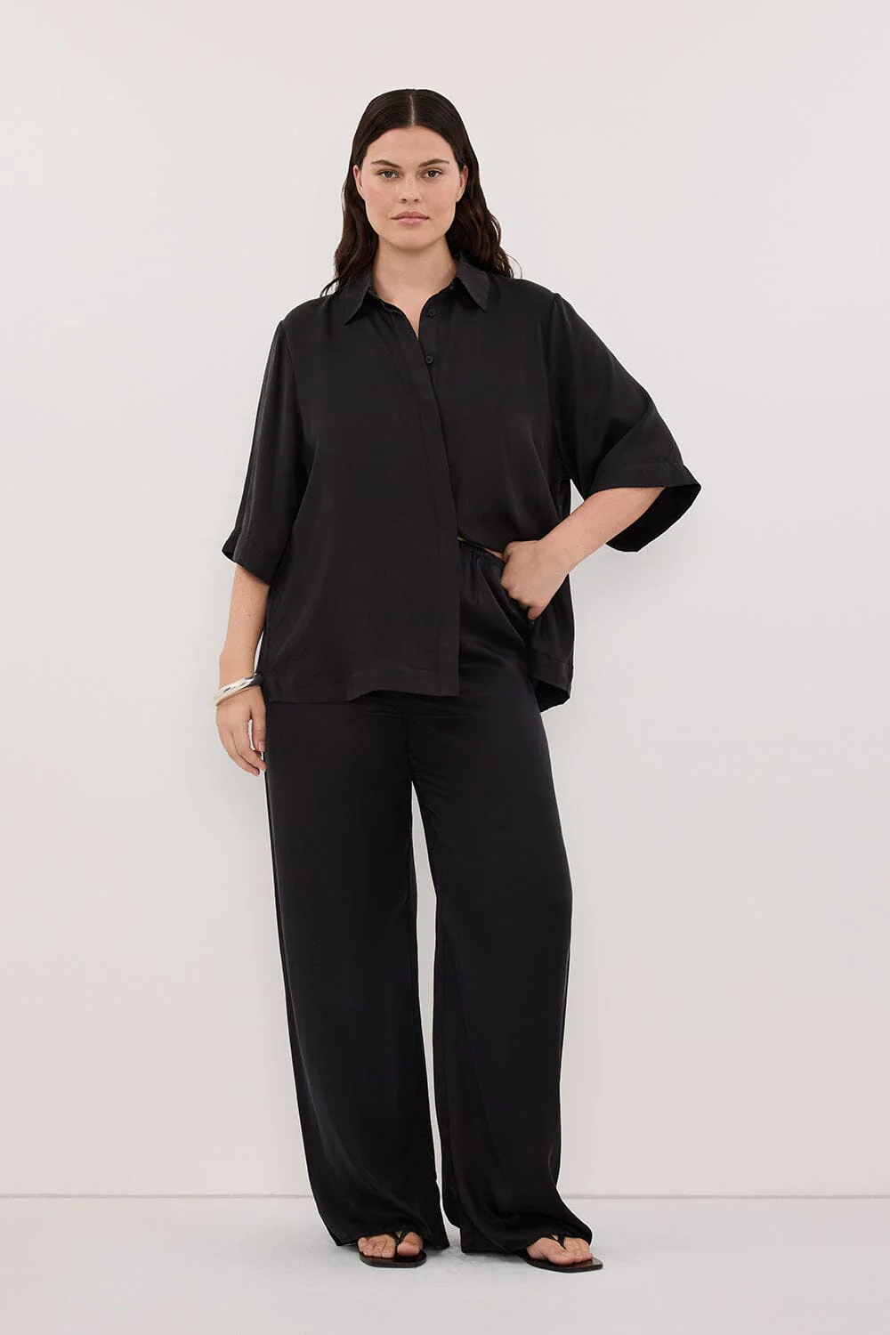 PERCY BLACK SILK PANT - Image 5
