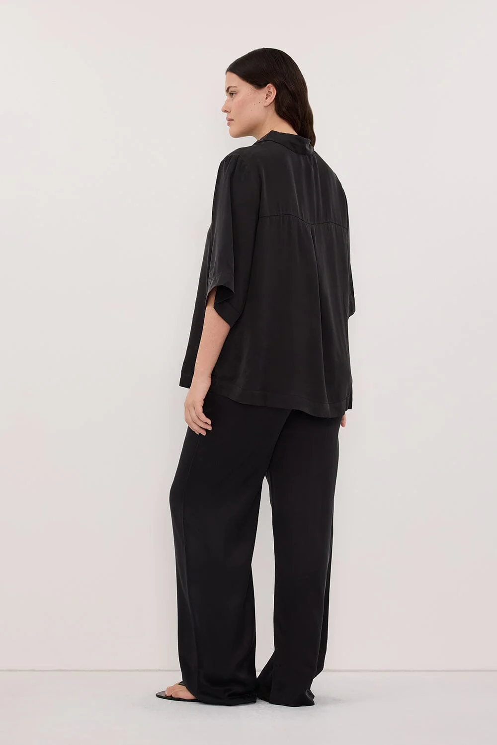PERCY BLACK SILK PANT - Image 6