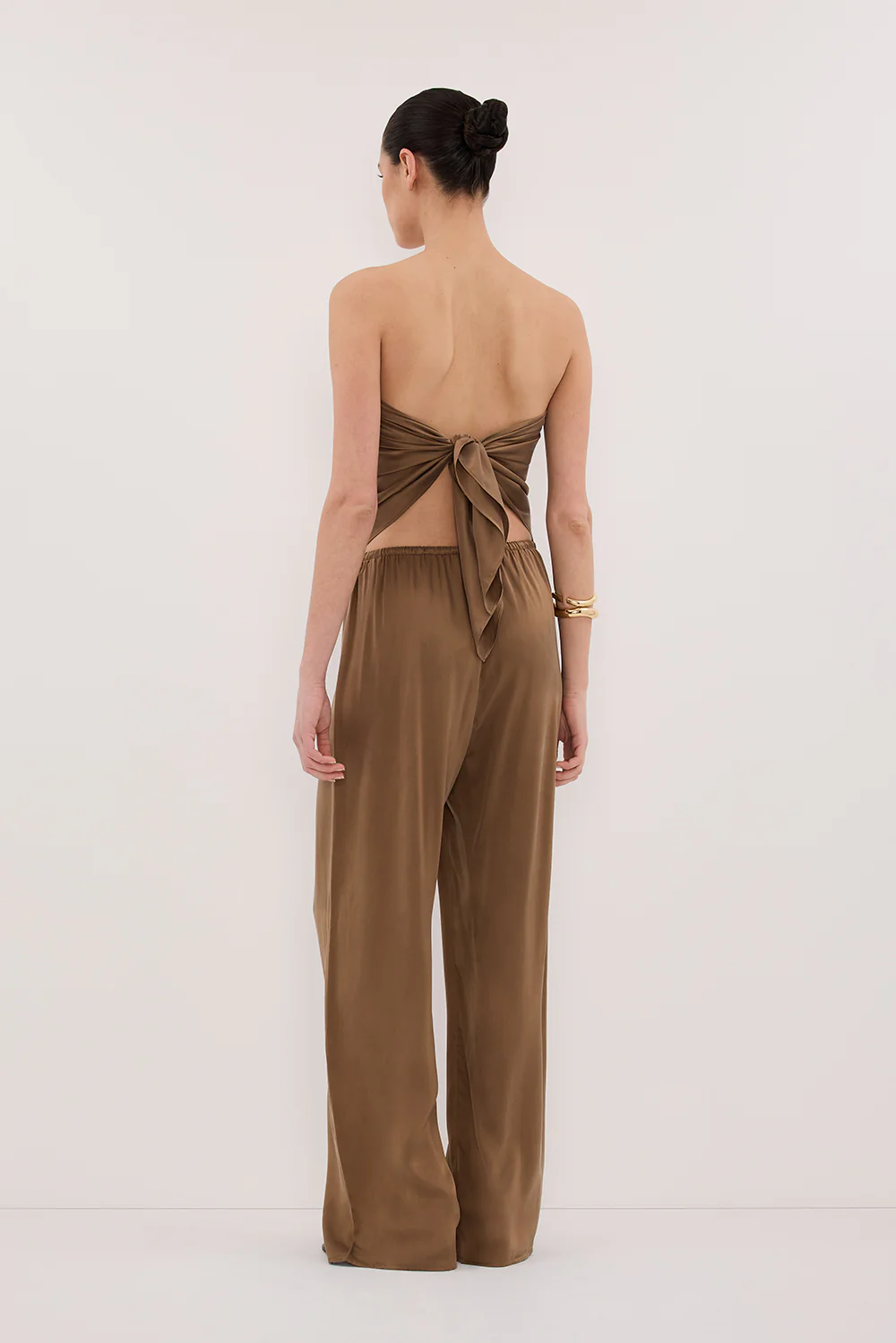 PERCY CHESTNUT SILK SCARF TOP - Image 3
