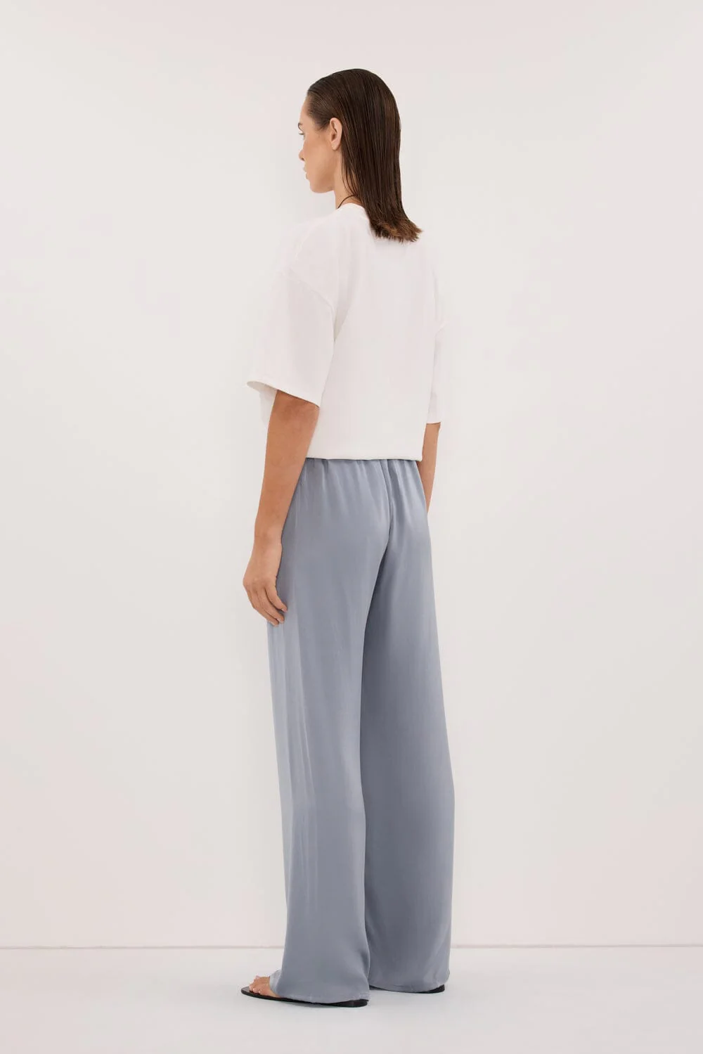 PERCY DUSTY BLUE SILK PANT - Image 8