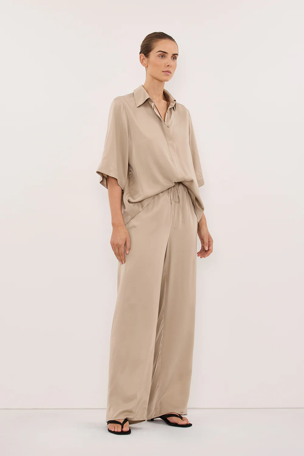 PERCY GOLD SILK SHIRT - Image 3