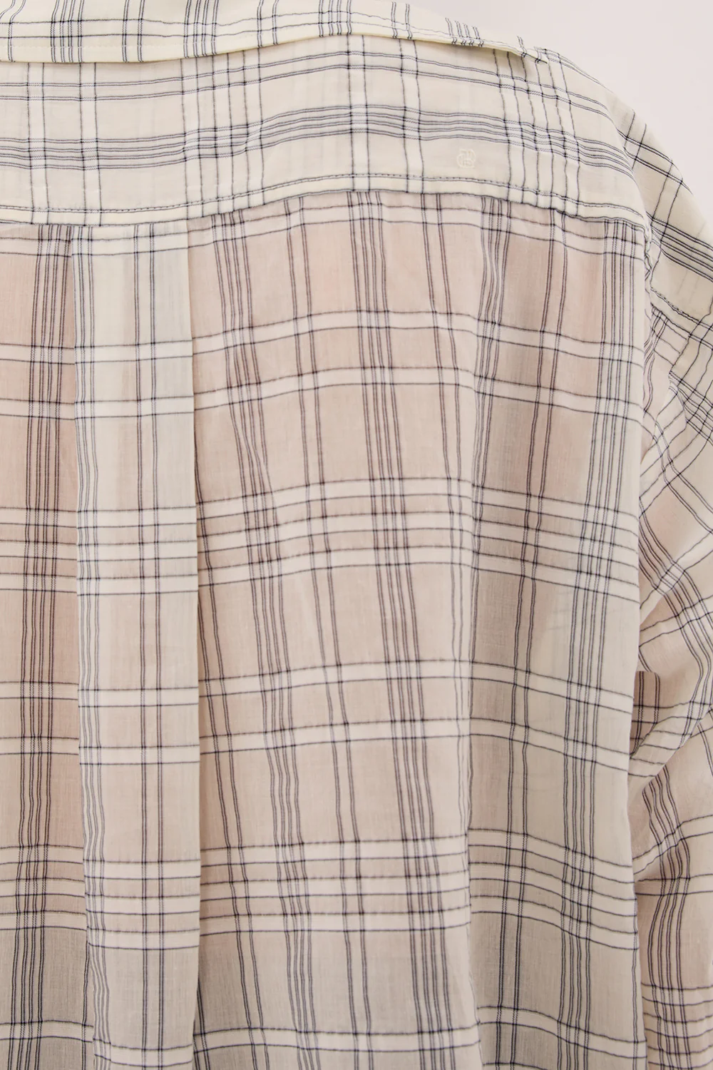 PETRA OFF WHITE CHECK SHIRT - Image 5