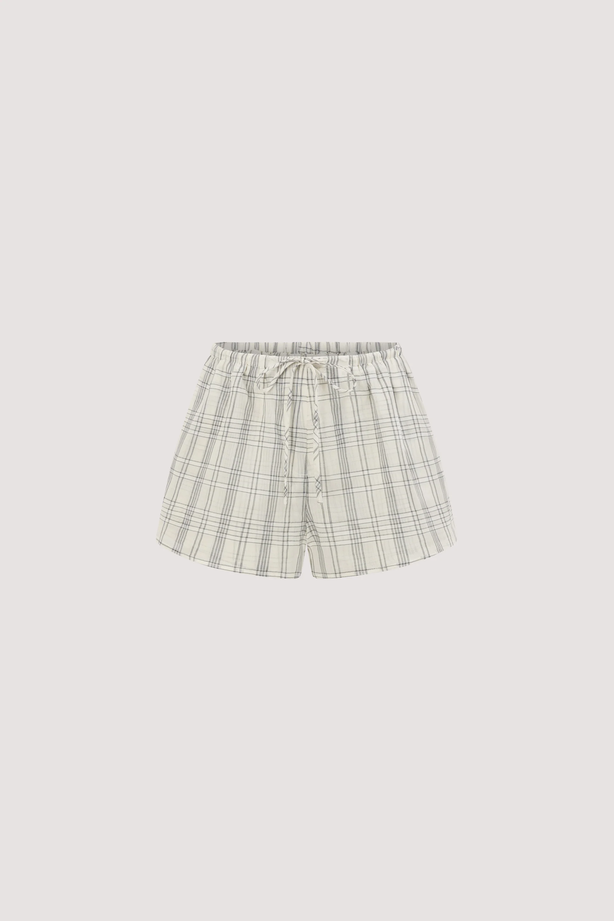 PETRA OFF WHITE CHECK SHORT - Image 6